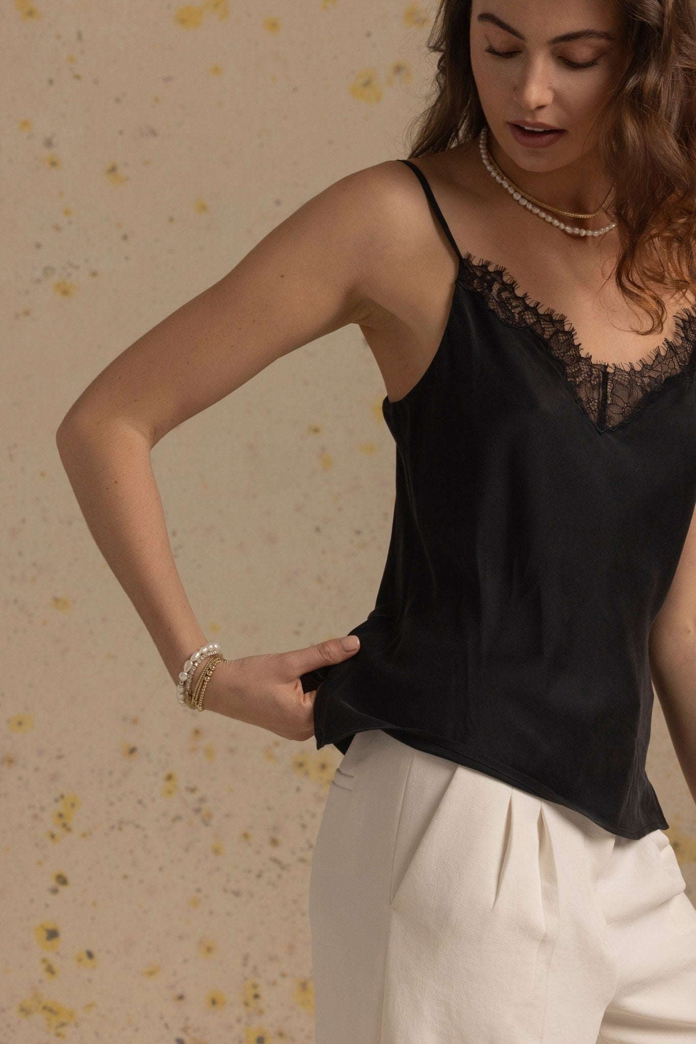 FRANCA LACE SILK CAMI