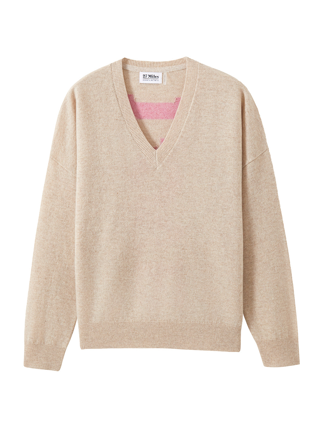 Lovella Cashmere V with LOVE Intarsia