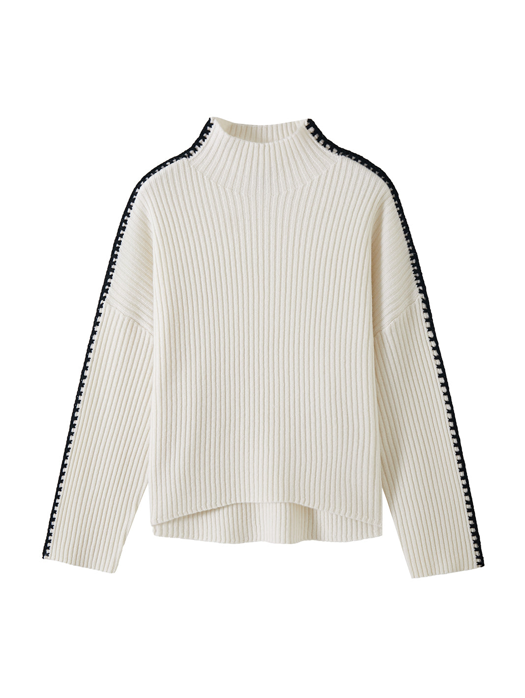 Mochi Mockneck With Whip Stitch Detail