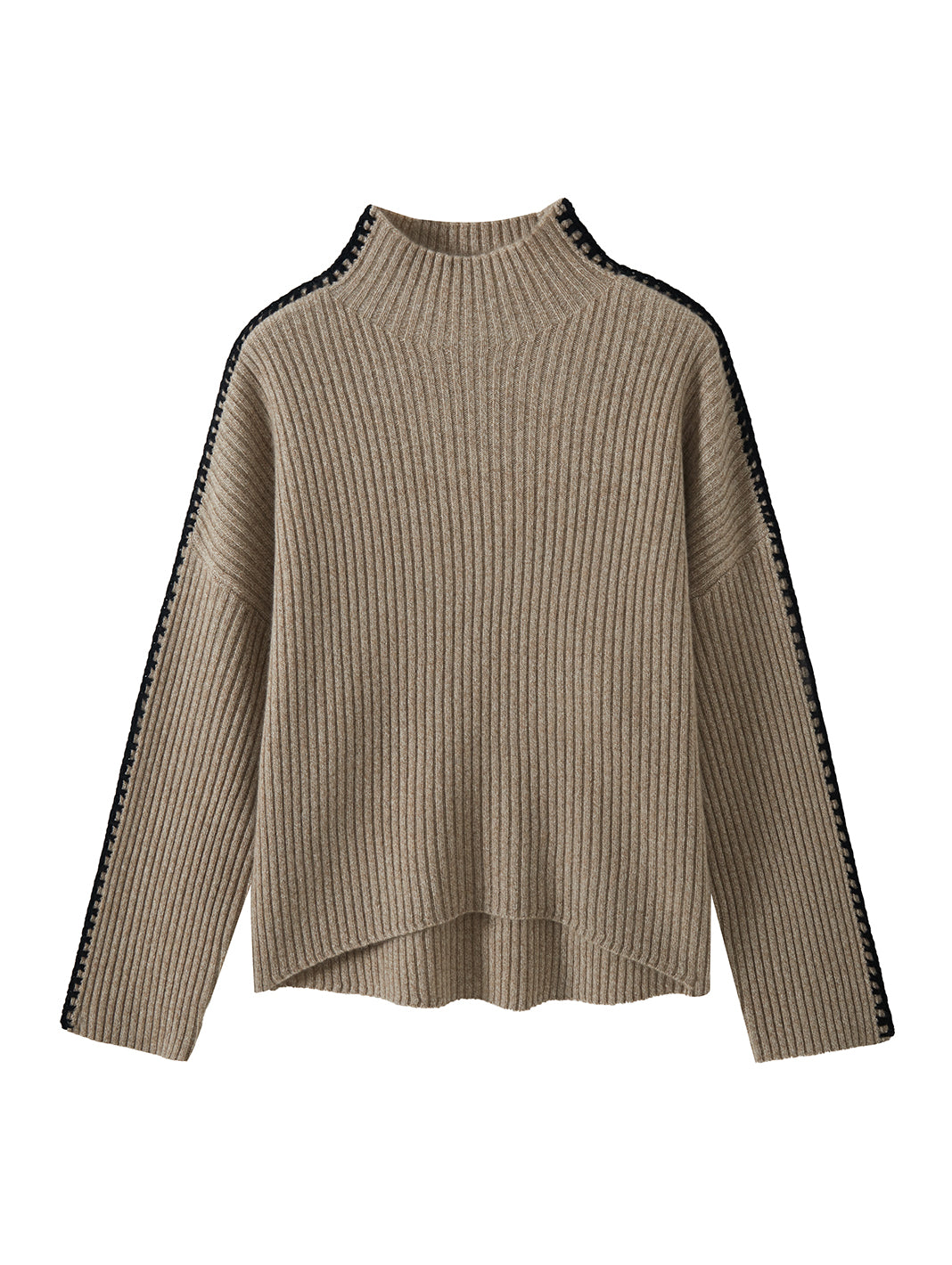 Mochi Mockneck With Whip Stitch Detail