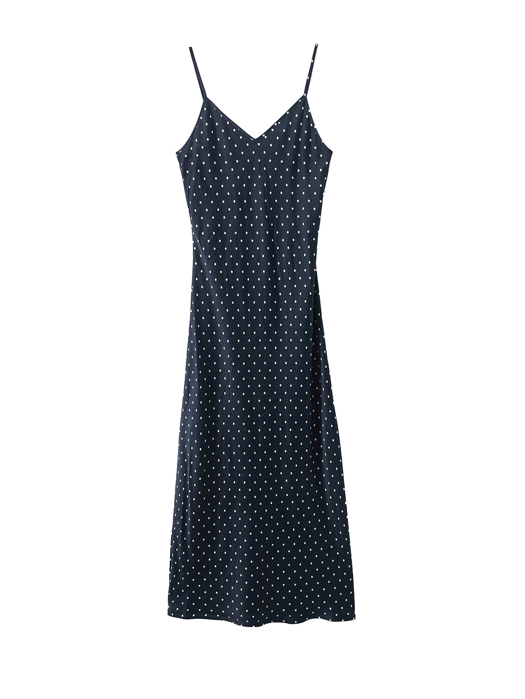 Suri Silk Polka Dot Bias Cut Midi Dress