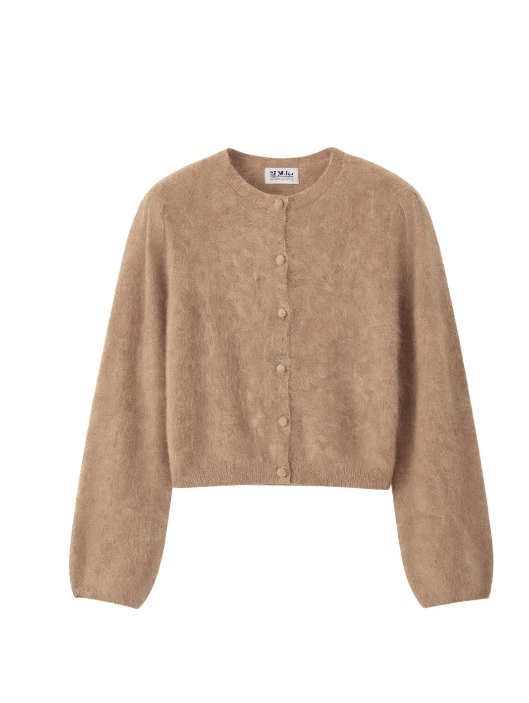 Ivy Brush Cashmere Lantern Sleeve Cardigan