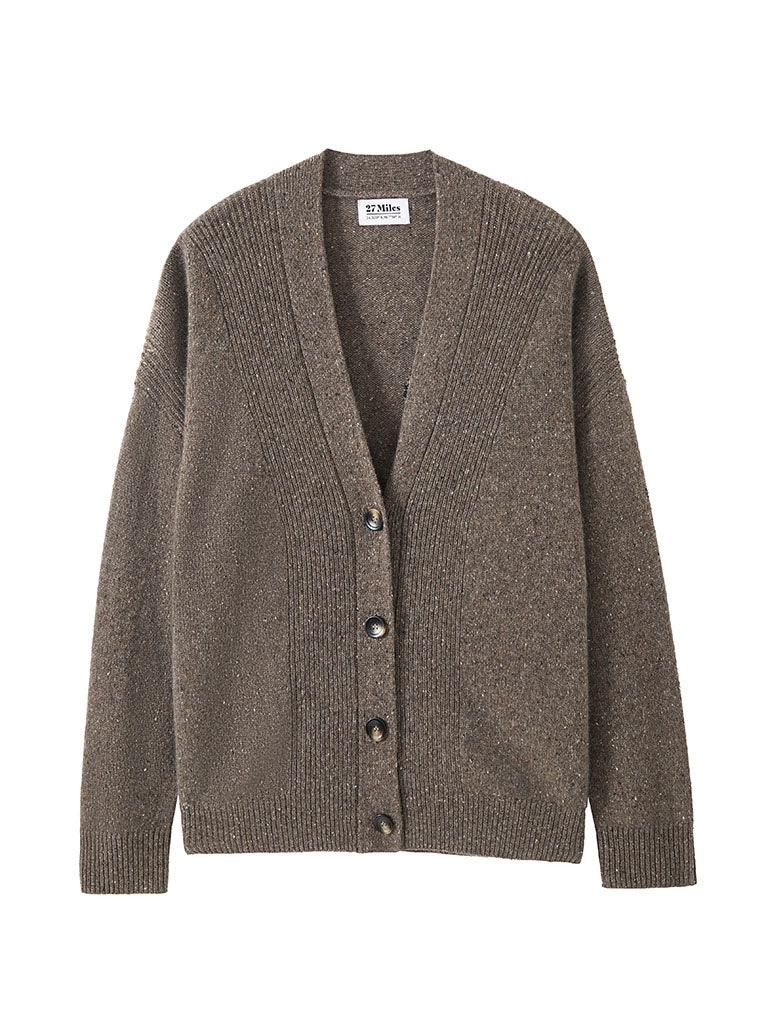 Noriko Cashmere Cardigan with Horse Shoe Graphic
