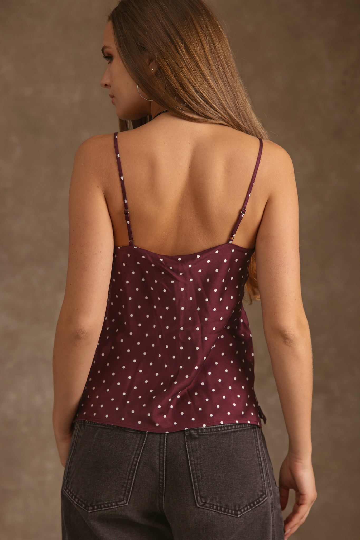 Ale Polka Dot Silk Cami