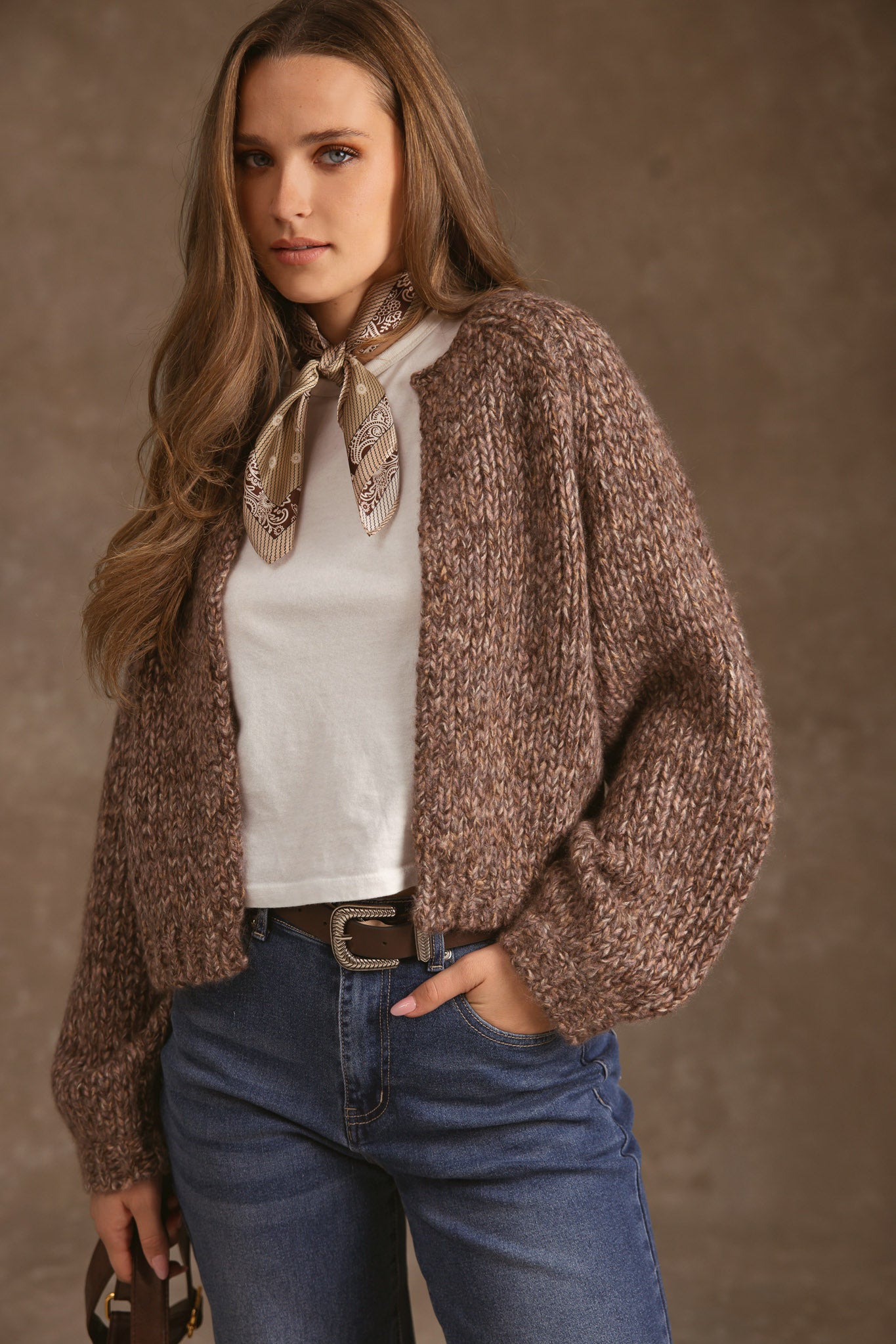Madelyn Cashmere Chunky Open Cardigan