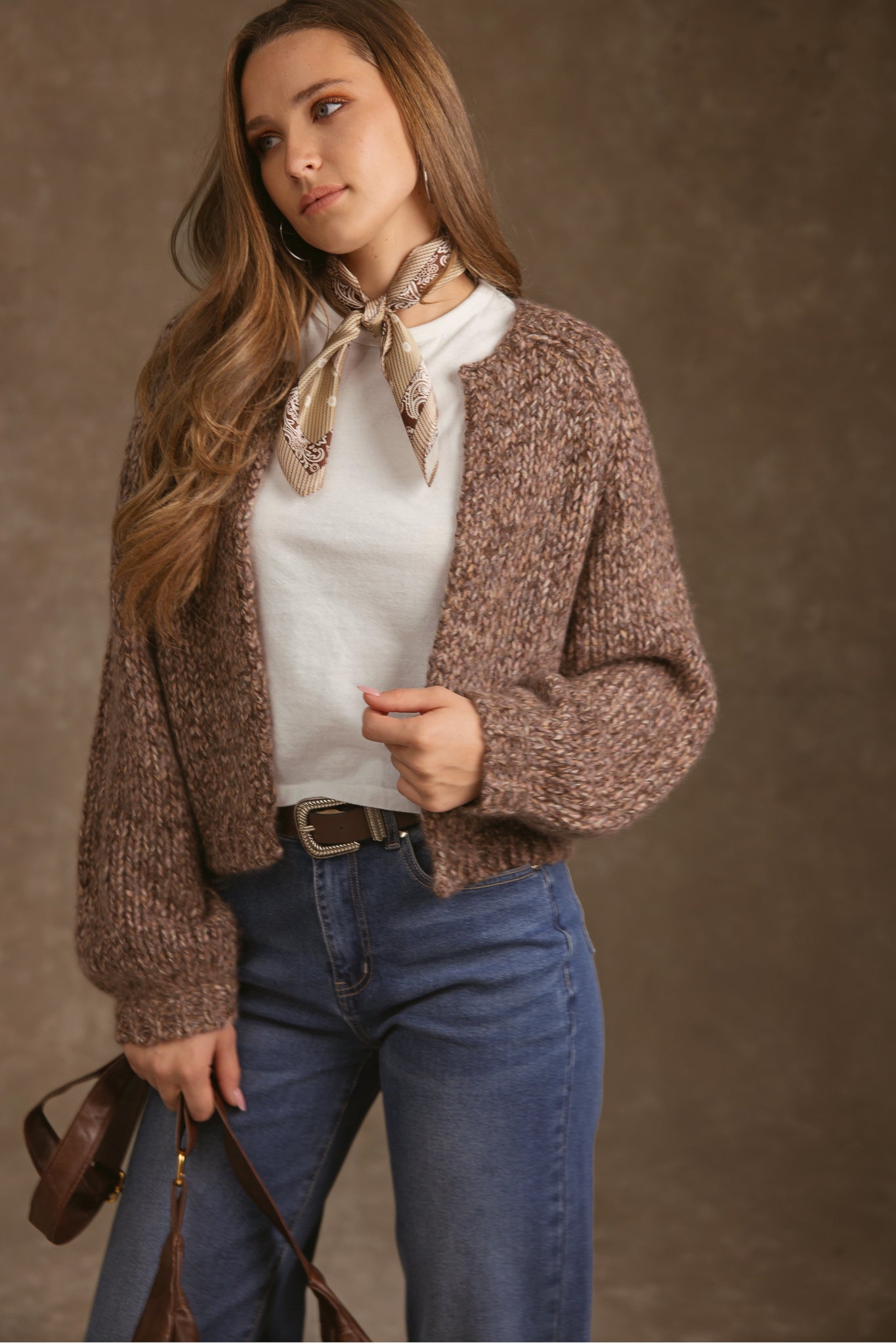 Madelyn Cashmere Chunky Open Cardigan
