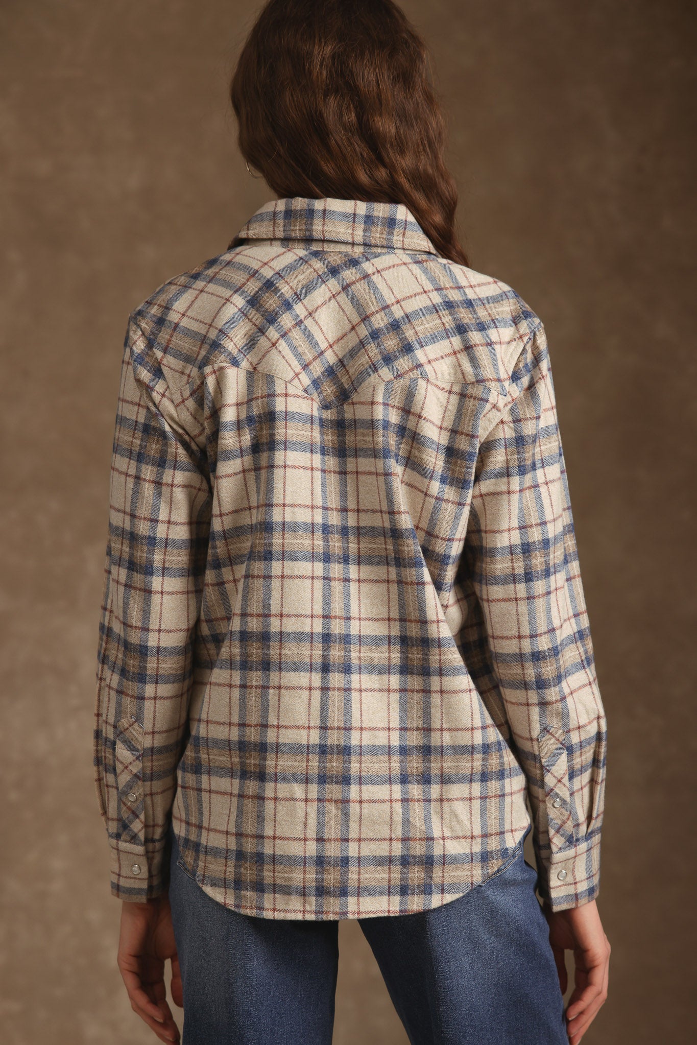 Selva Cotton Western Plaid Shirt