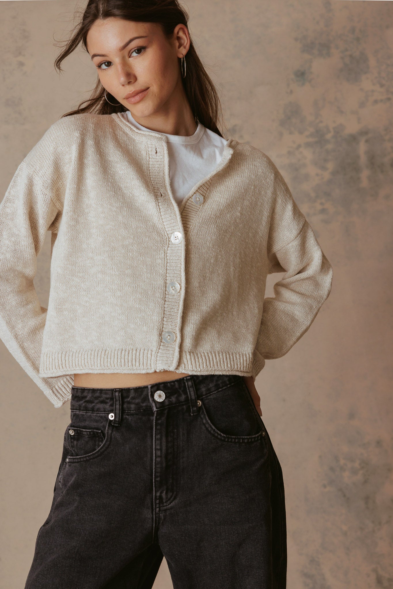 Ashleigh Silk Linen Blend Cardigan