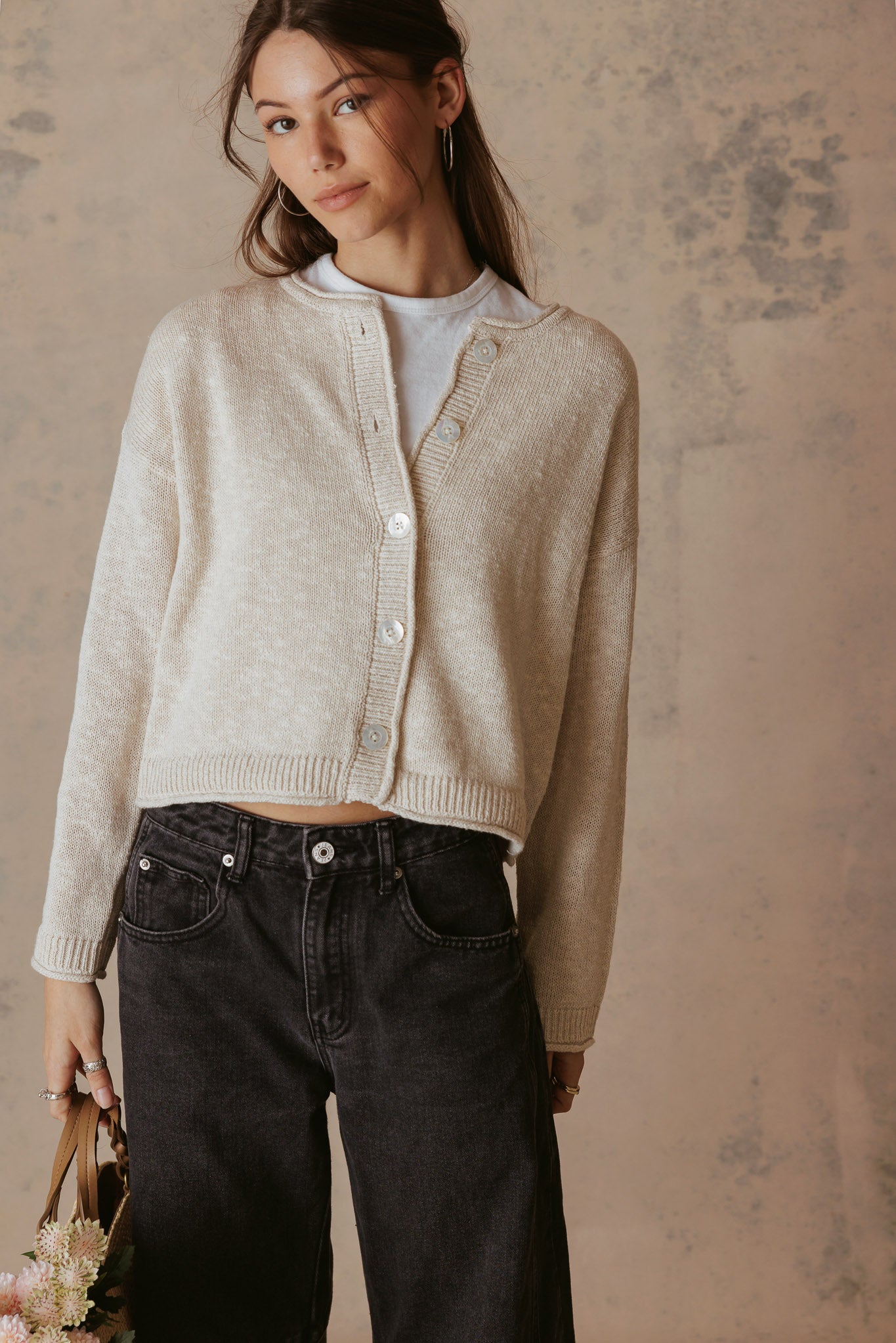 Ashleigh Silk Linen Blend Cardigan