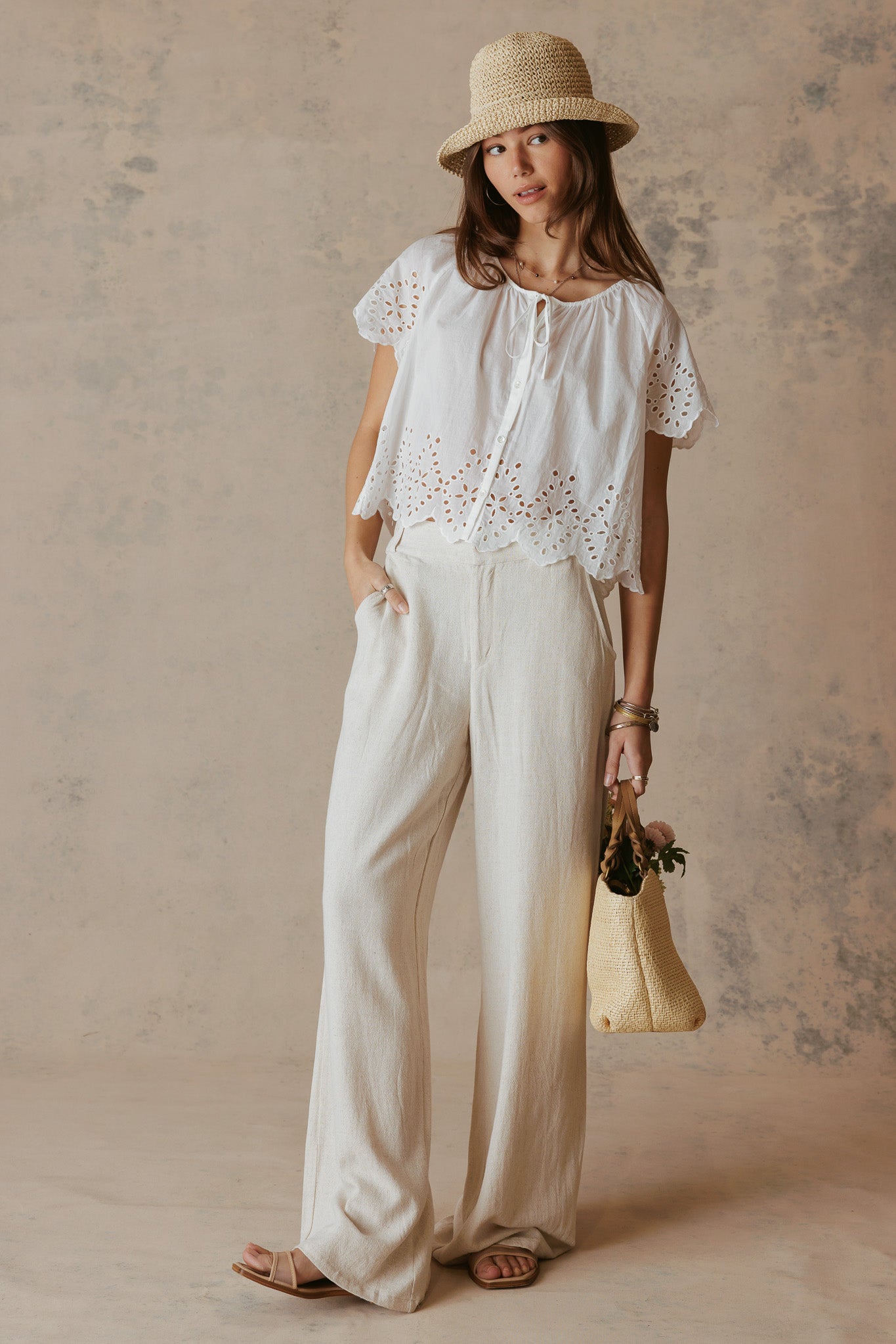 Azalea Short Sleeve Cropped Top