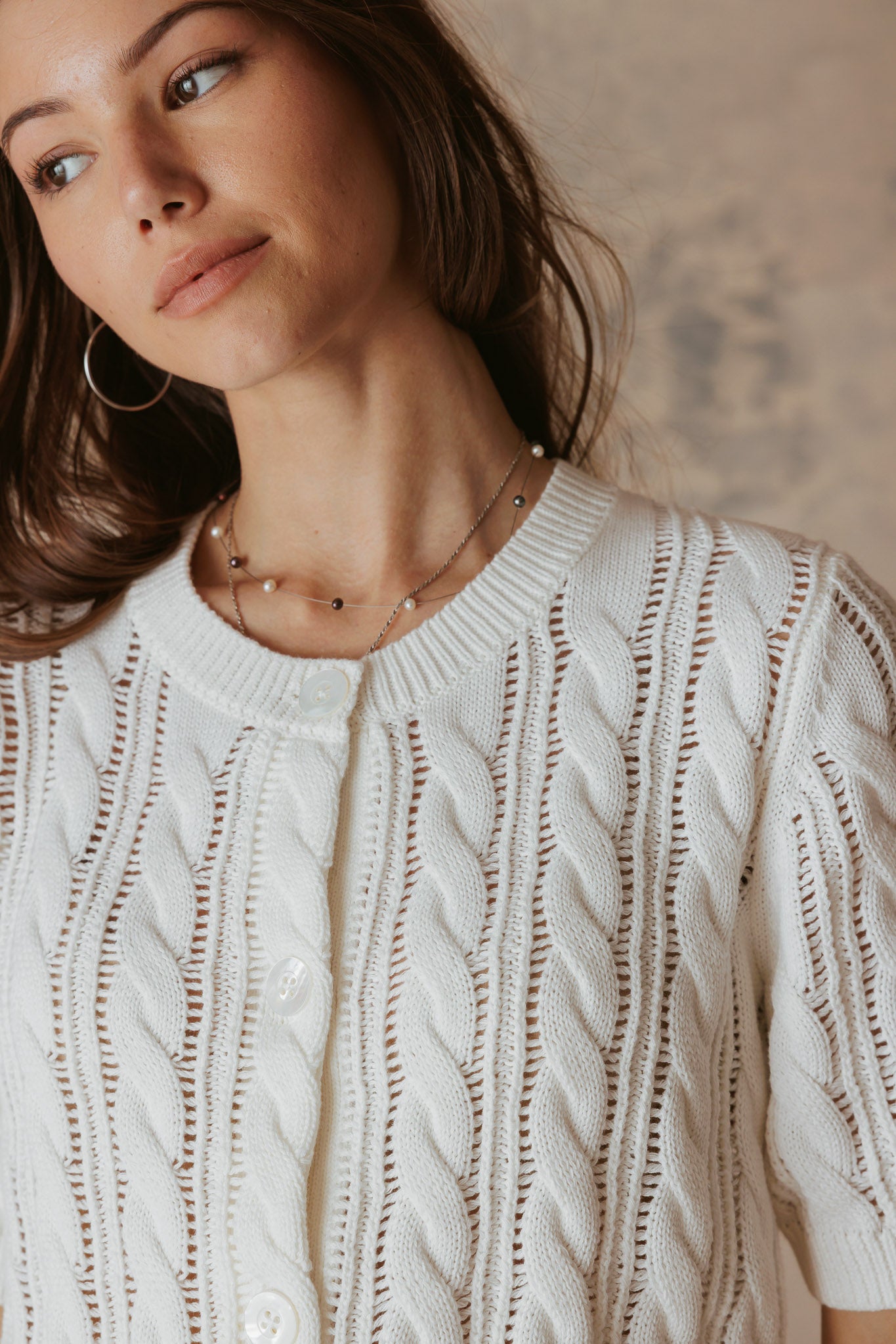 Bridey Cotton Short Sleeve Cardigan