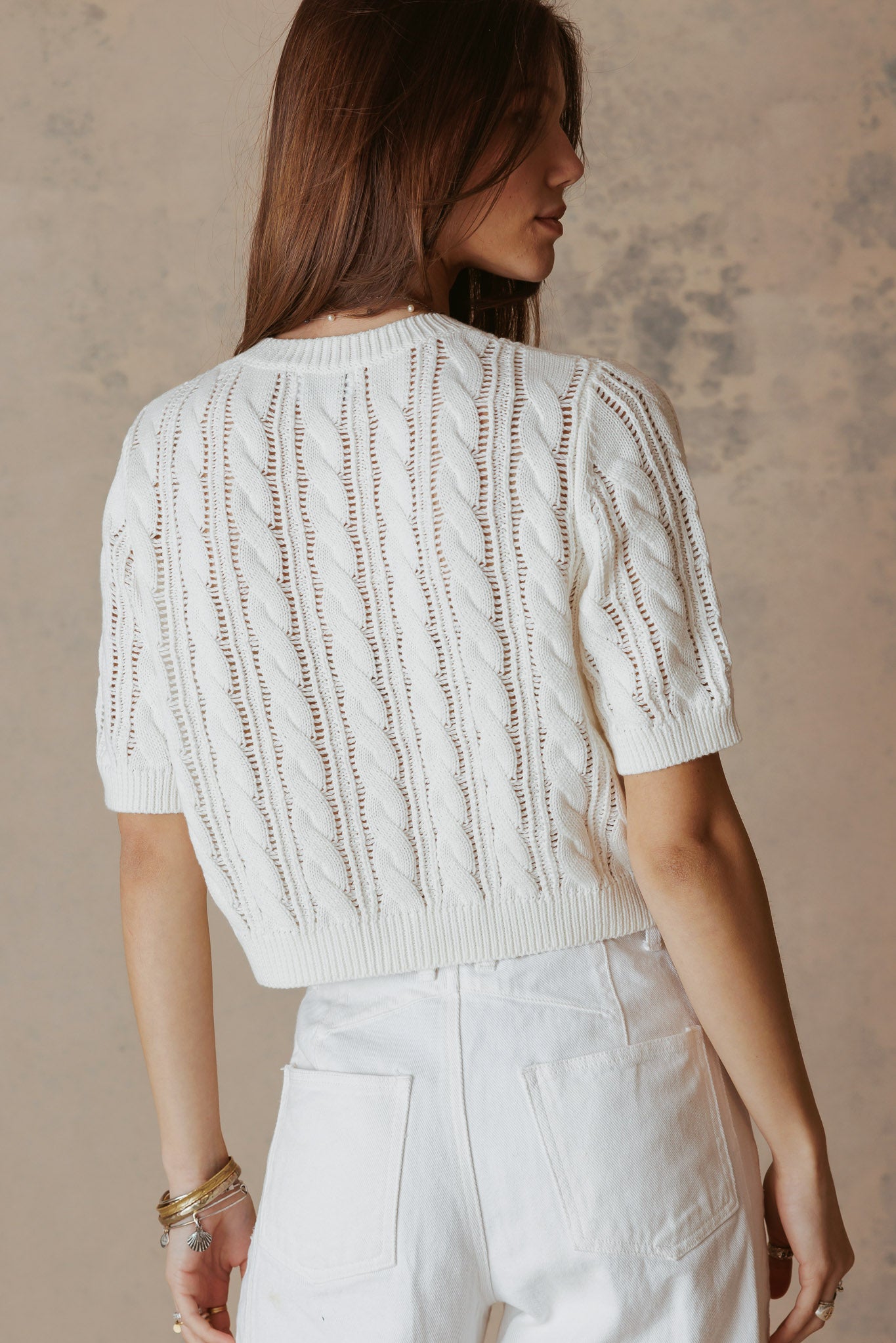 Bridey Cotton Short Sleeve Cardigan