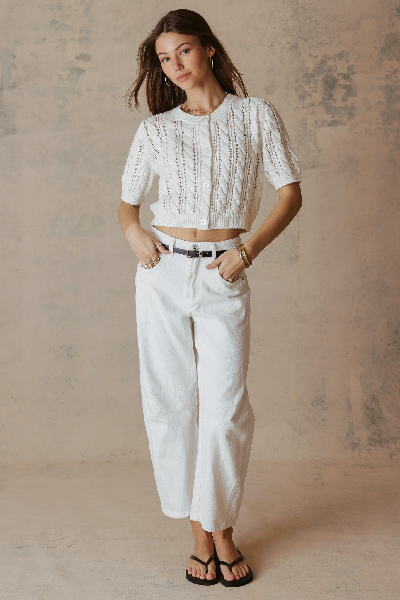 Bridey Cotton Short Sleeve Cardigan