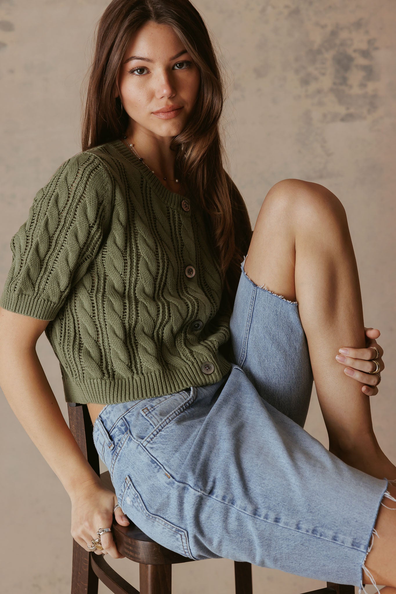 Bridey Cotton Short Sleeve Cardigan