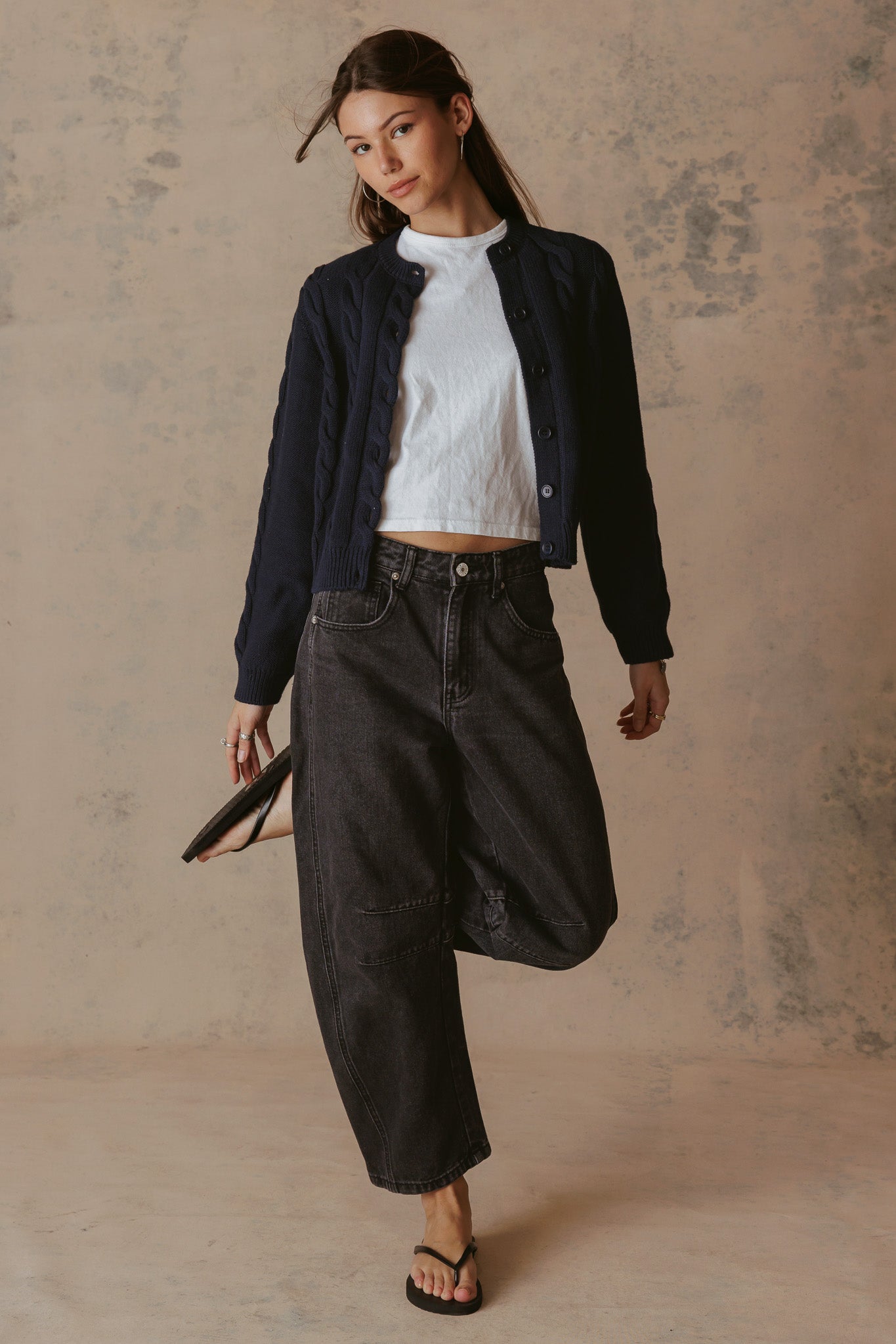 Juniper Women's Cotton Cable Cardigan