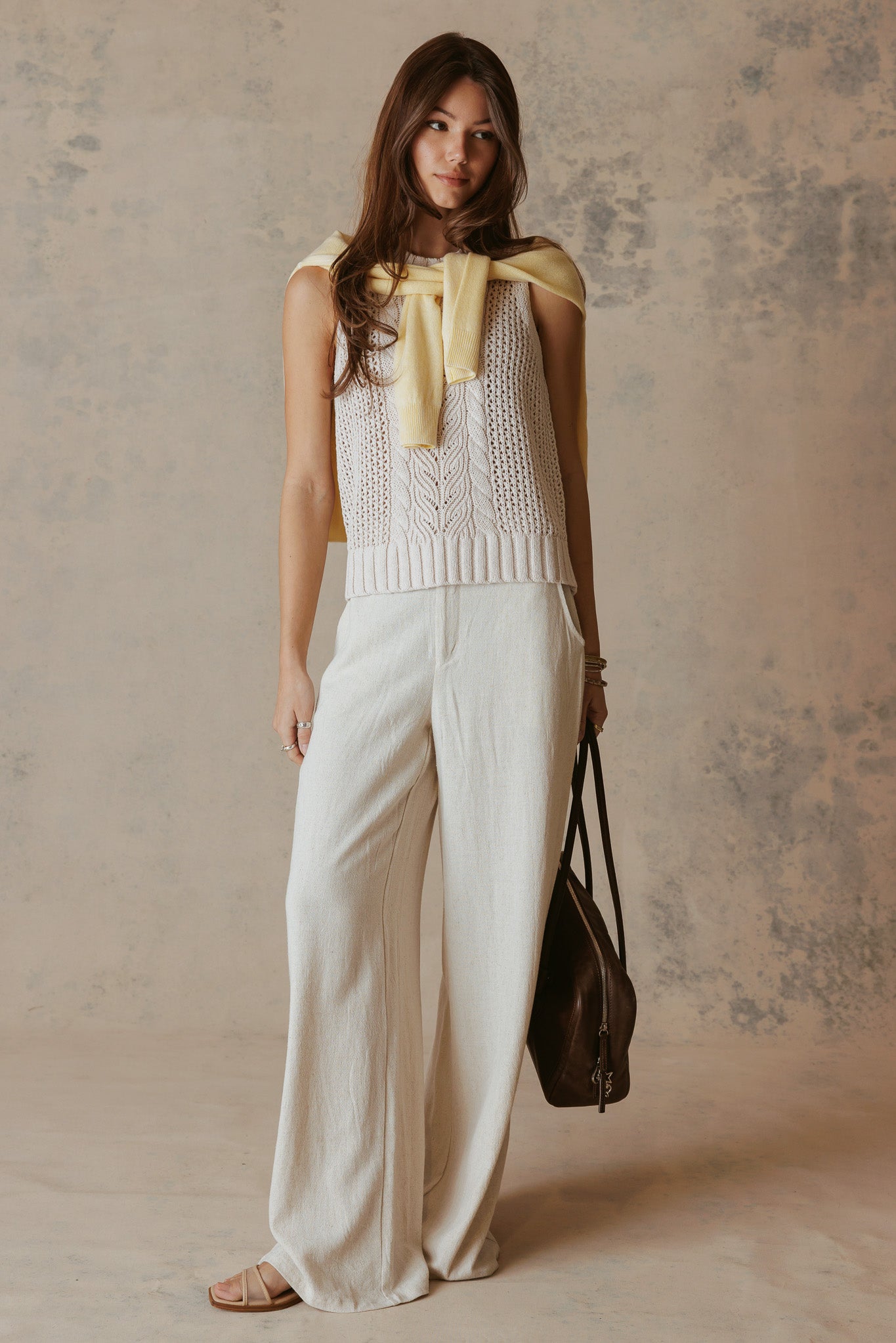 Keiko Linen Blend Texture Knit Tank