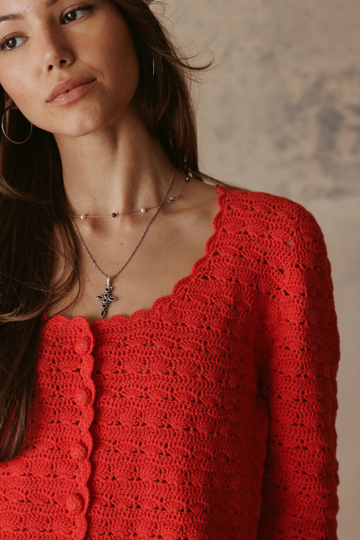 Rey Cotton Hand Crochet Cardigan