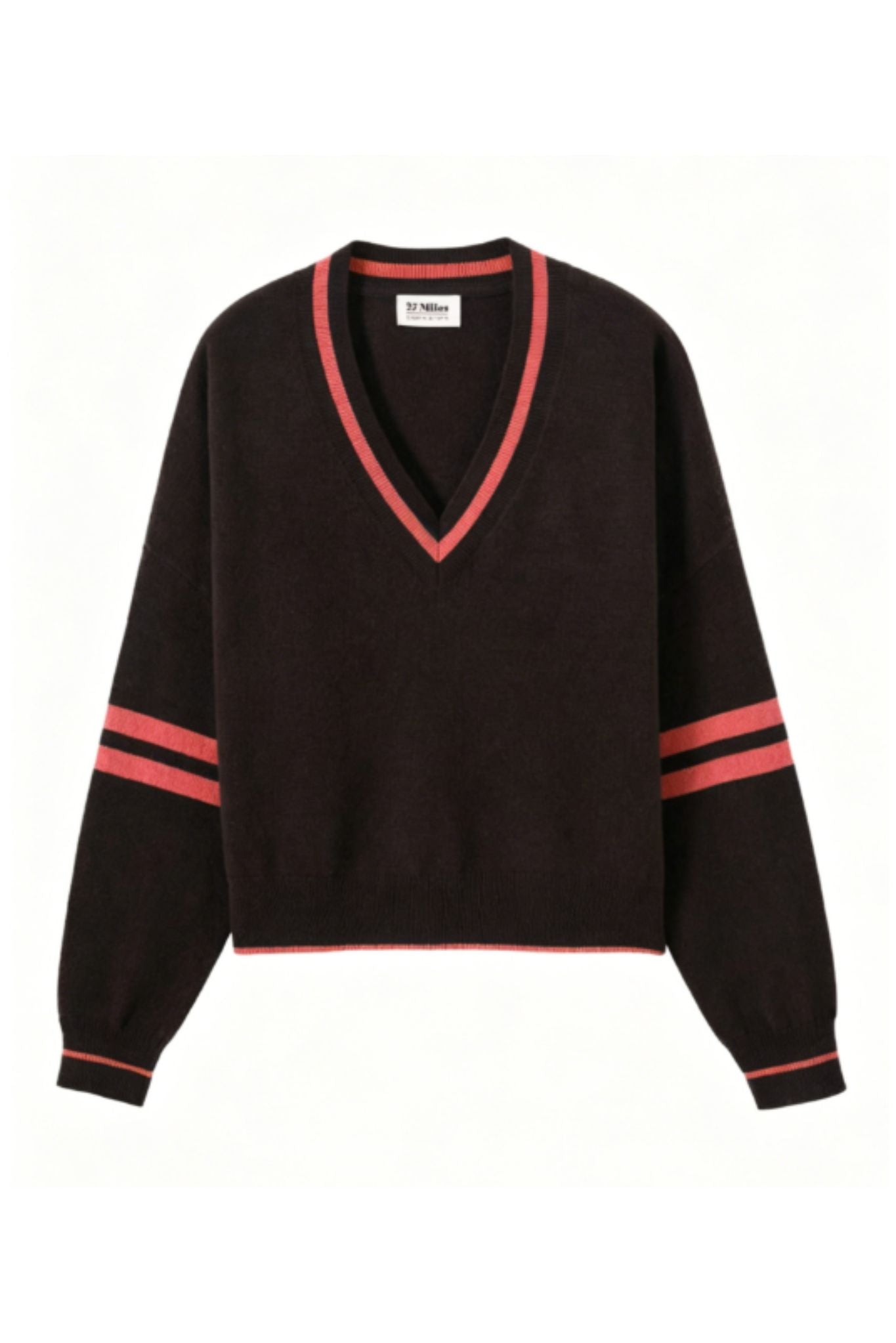 Ashley Cashmere Varsity V Neck