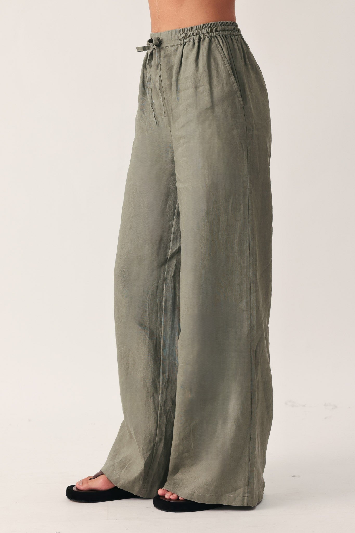 Ravello Wide Leg Linen Pant