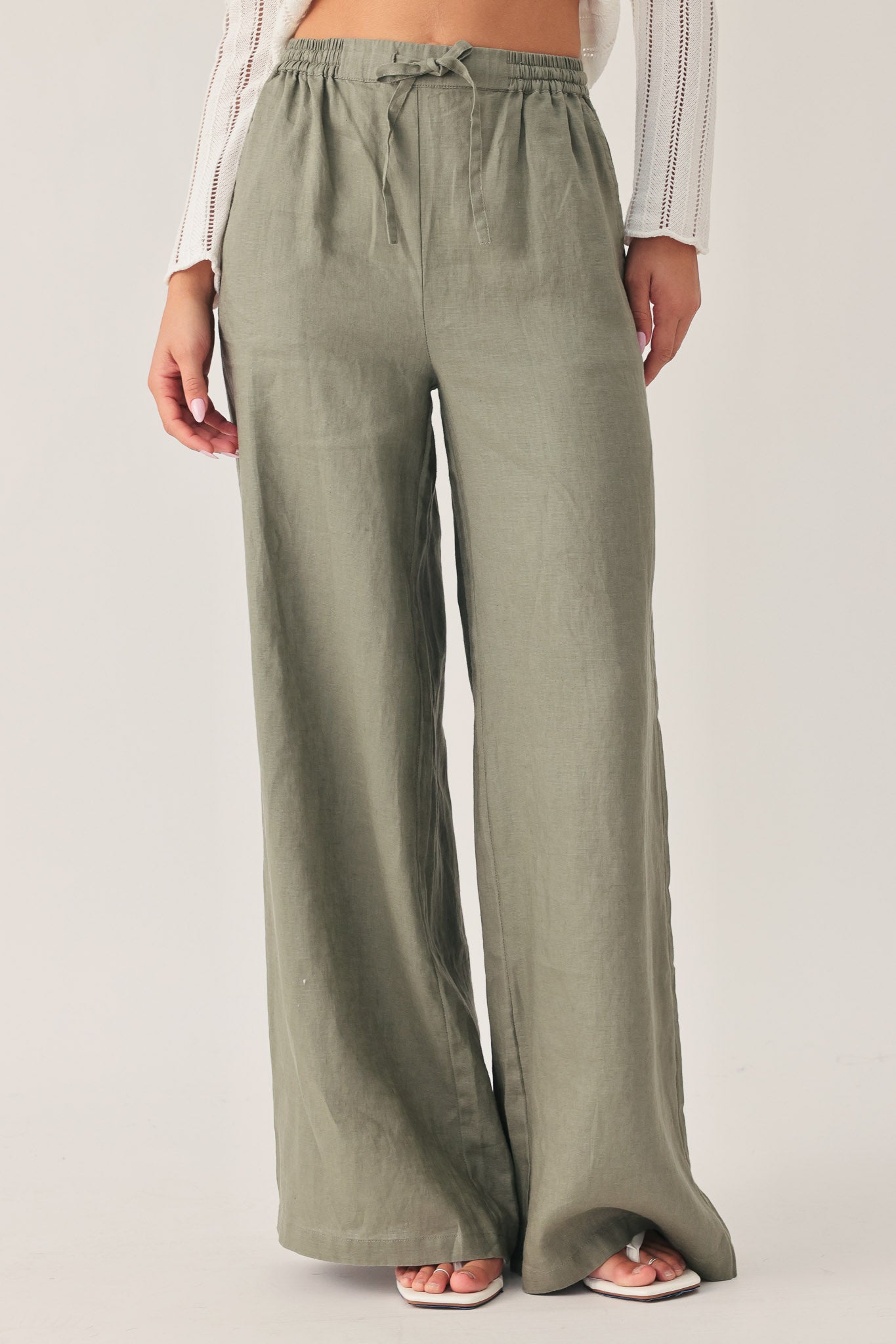 Ravello Wide Leg Linen Pant