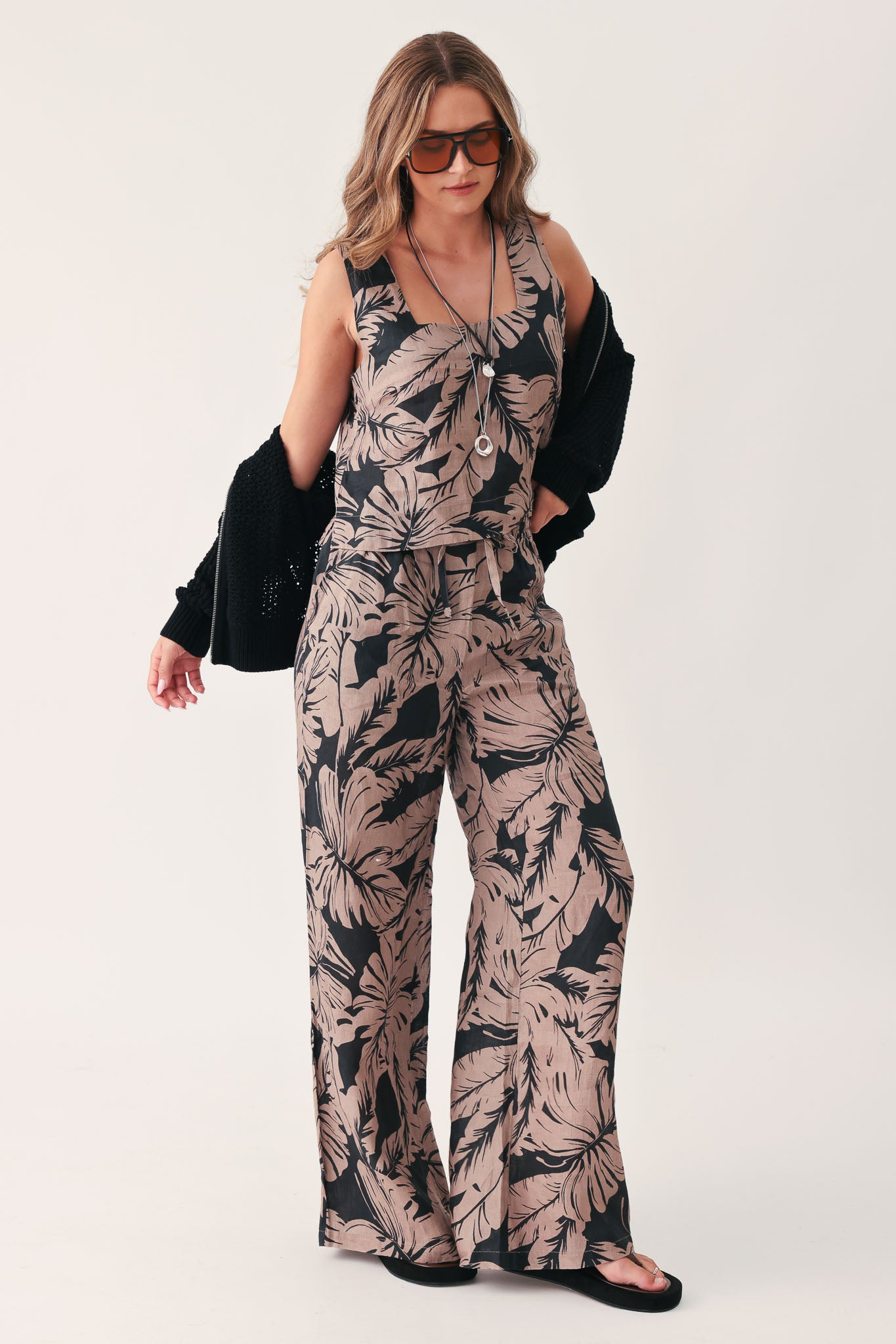 Ravello Wide Leg Linen Pant