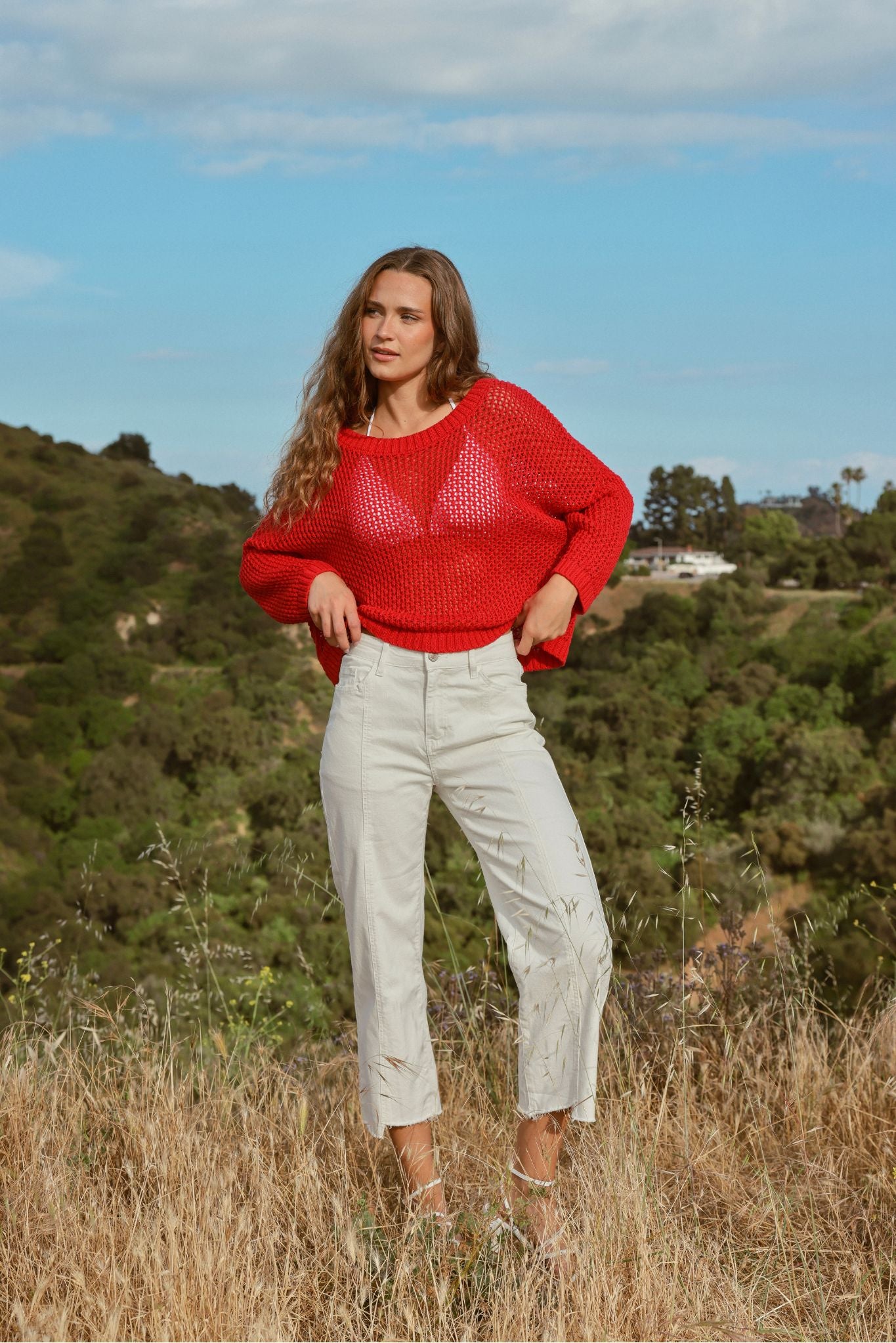 Rumie Cotton Open Stitch Top
