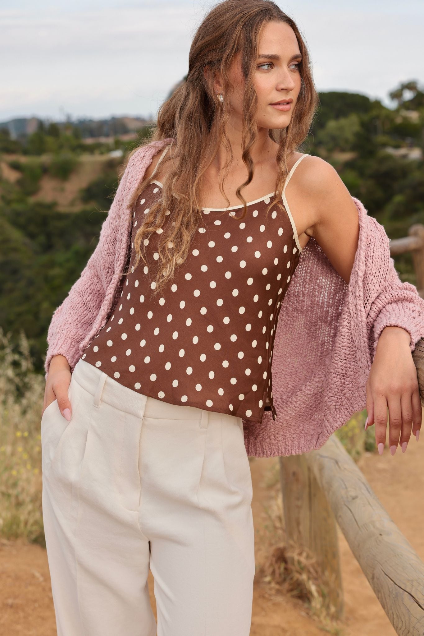 Poise Polka Dot Silk Cami