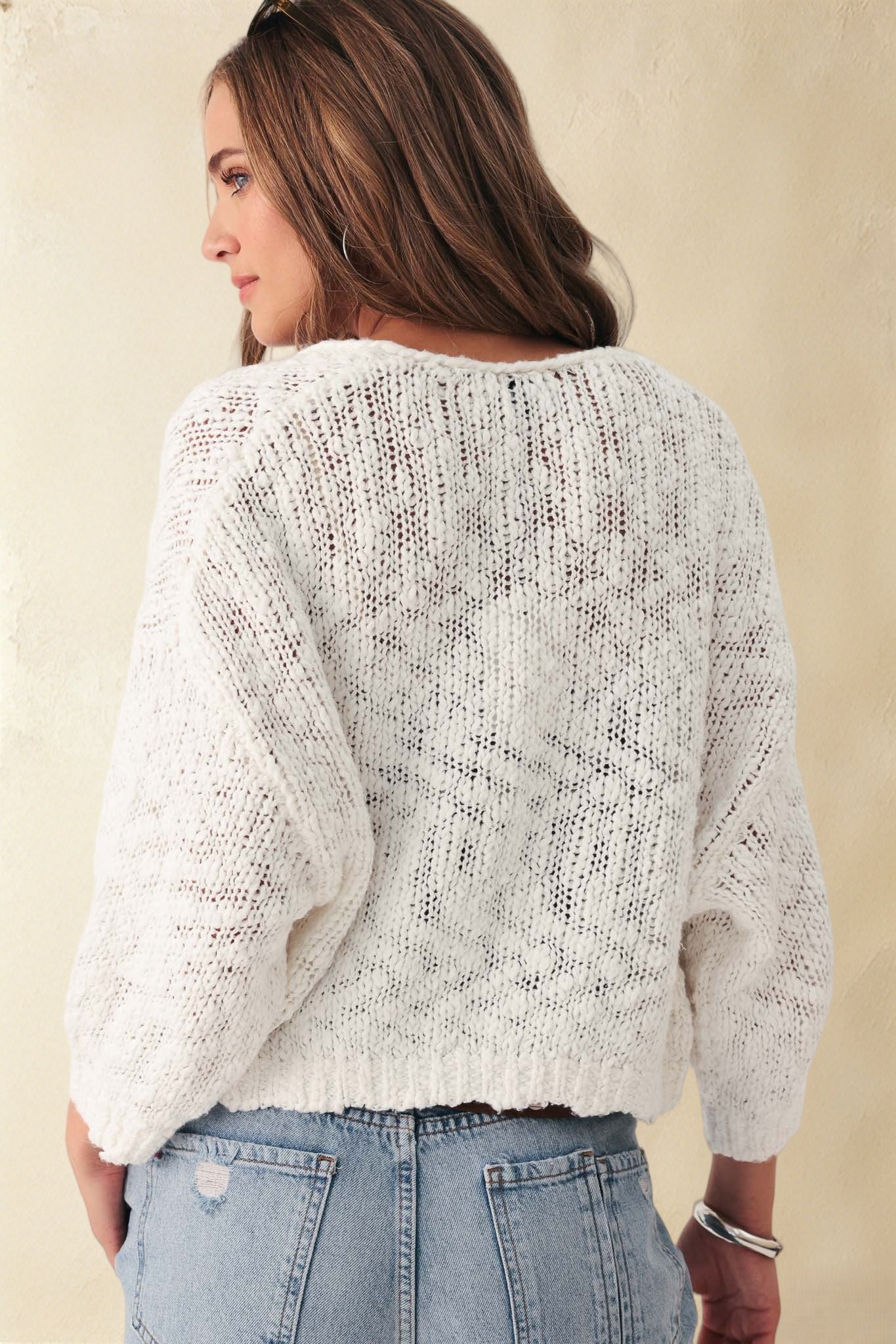 Erin Slub Cotton Open Cardigan