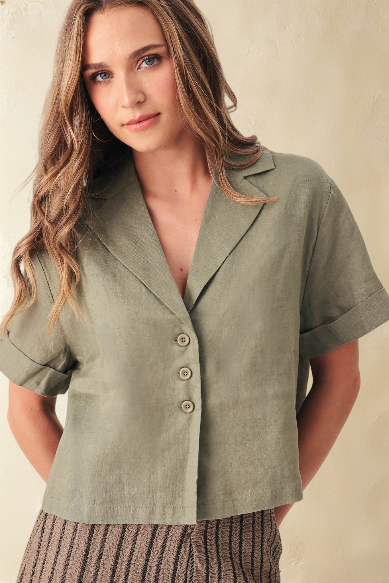 Eugenia Short Sleeve Linen Shirt