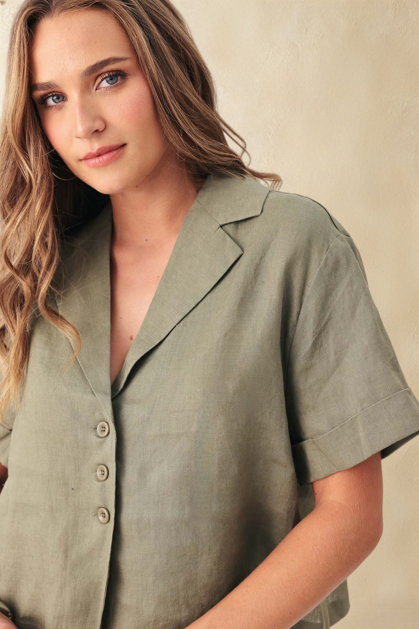 Eugenia Short Sleeve Linen Shirt