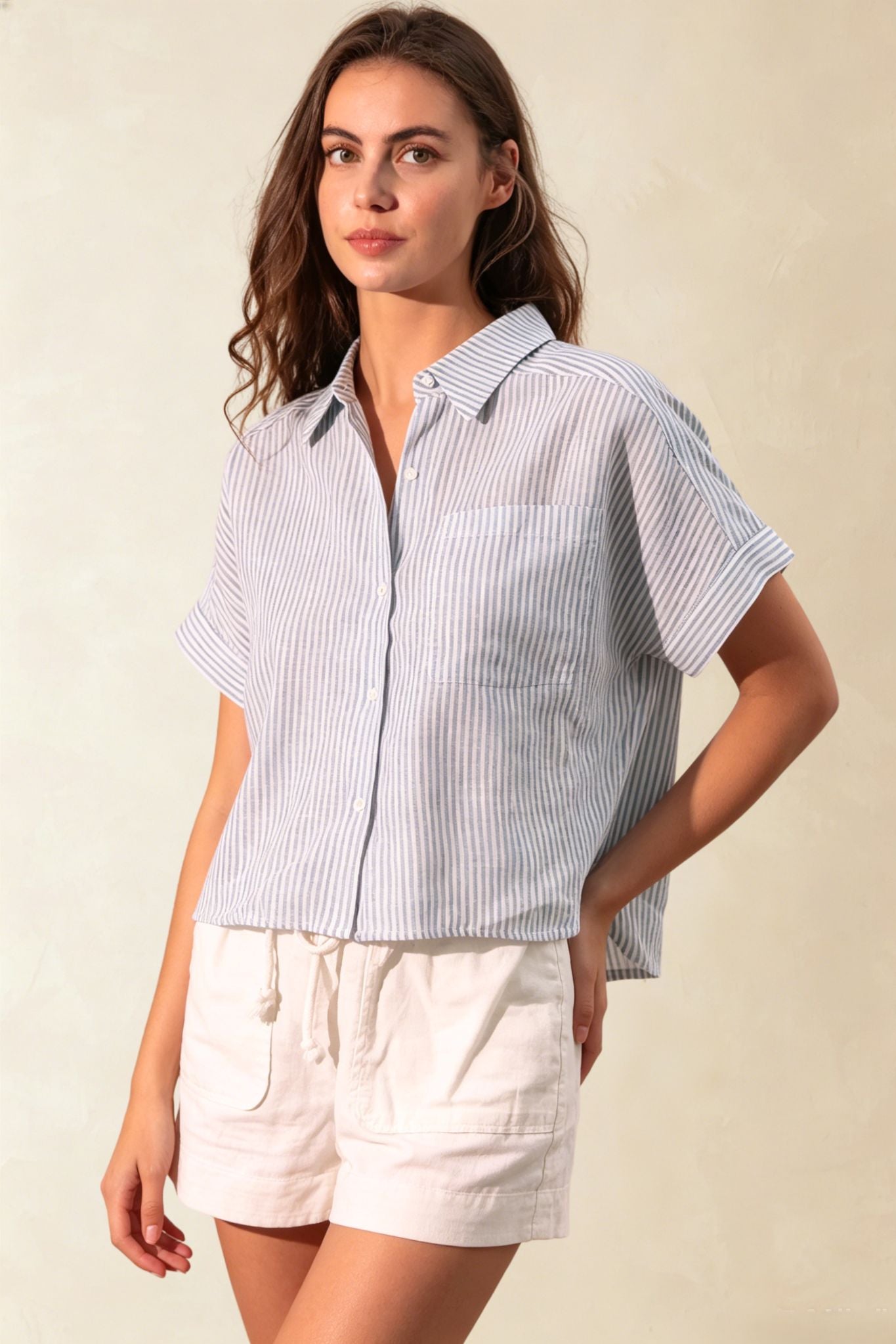 Catania Short Sleeve Pin Stripe Shirt