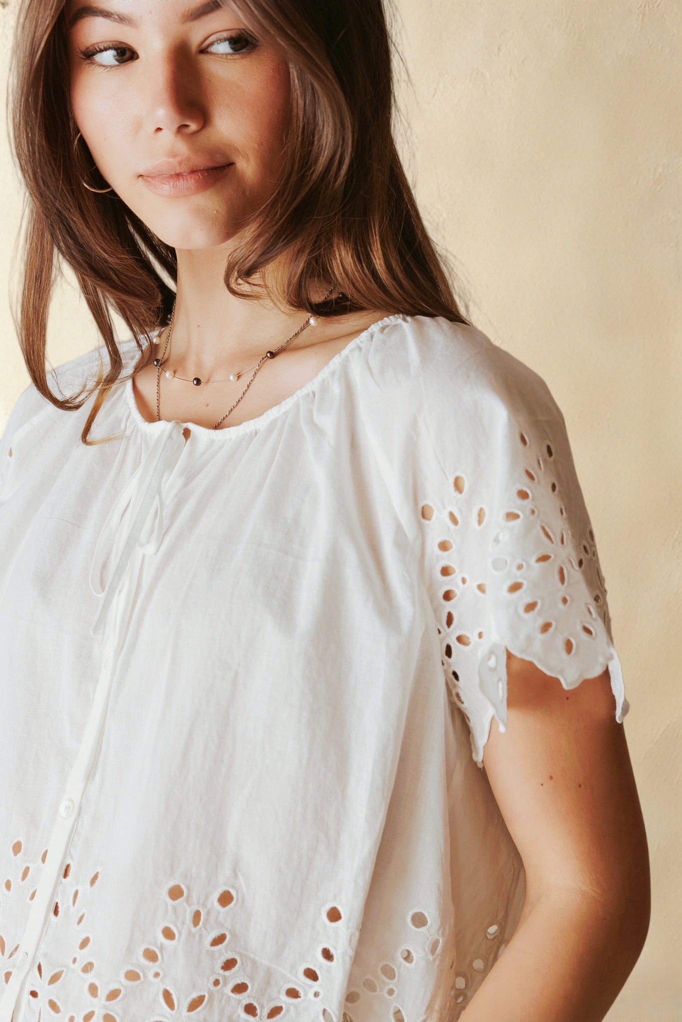 Azalea Short Sleeve Cropped Top