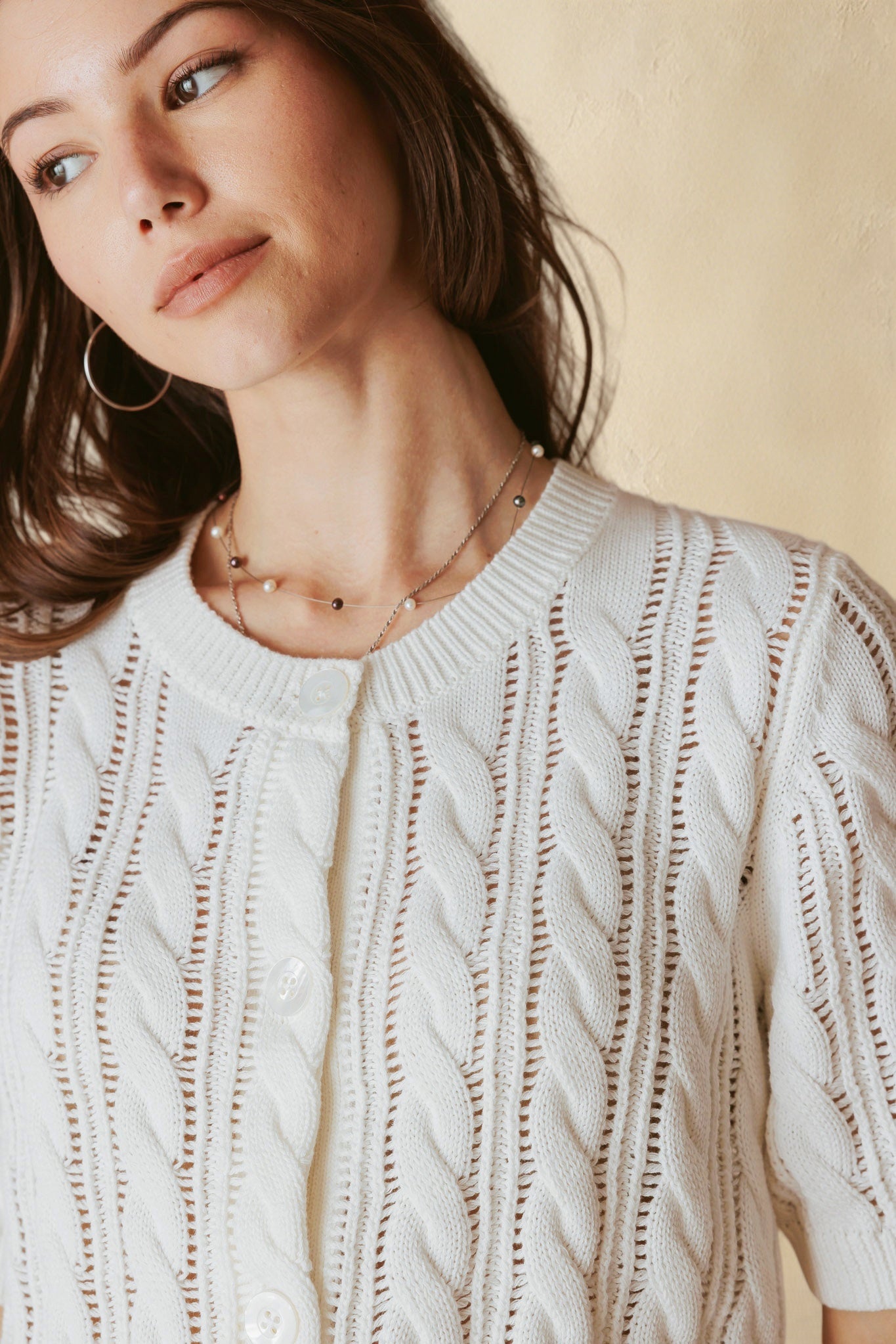 Bridey Cotton Short Sleeve Cardigan