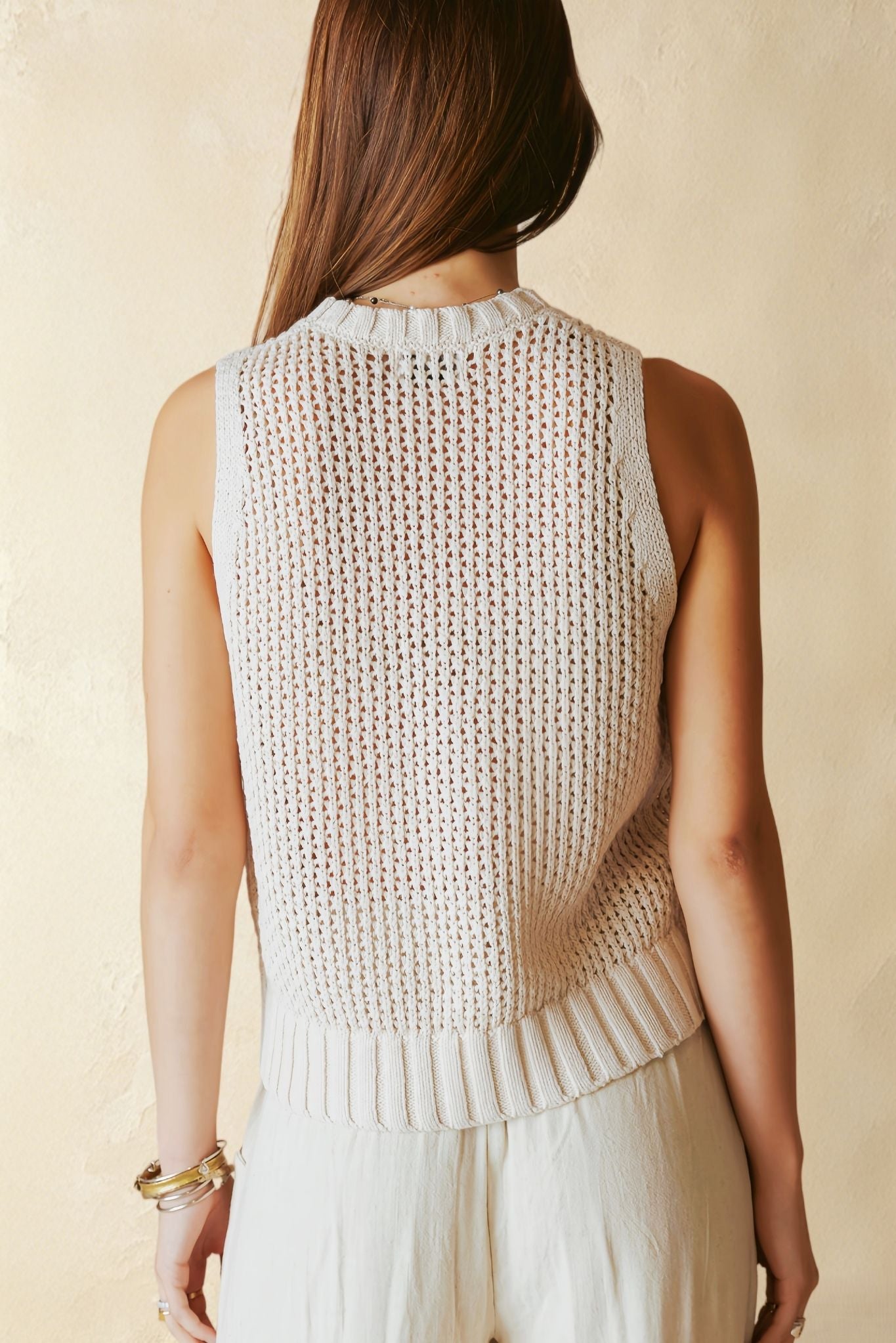 Keiko Linen Blend Texture Knit Tank