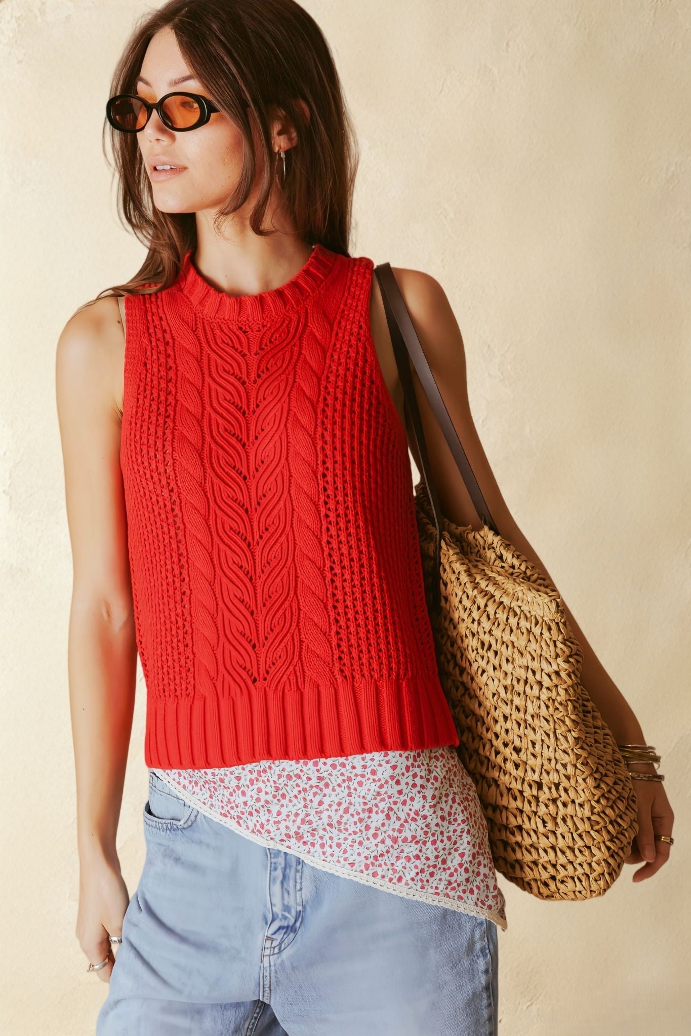 Keiko Linen Blend Texture Knit Tank
