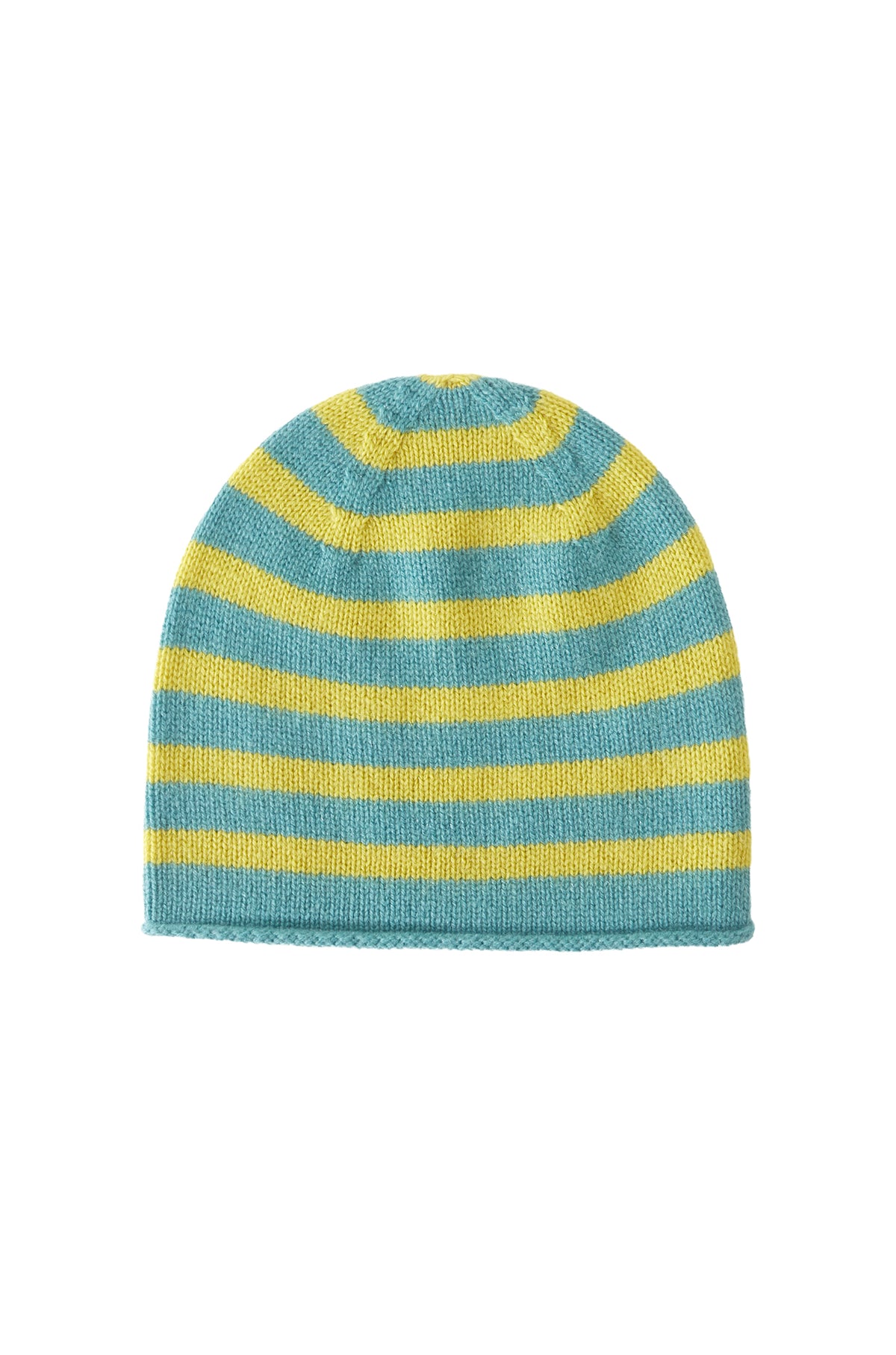 Elsa Beanie Cashmere Contrast-Stripe Beanie