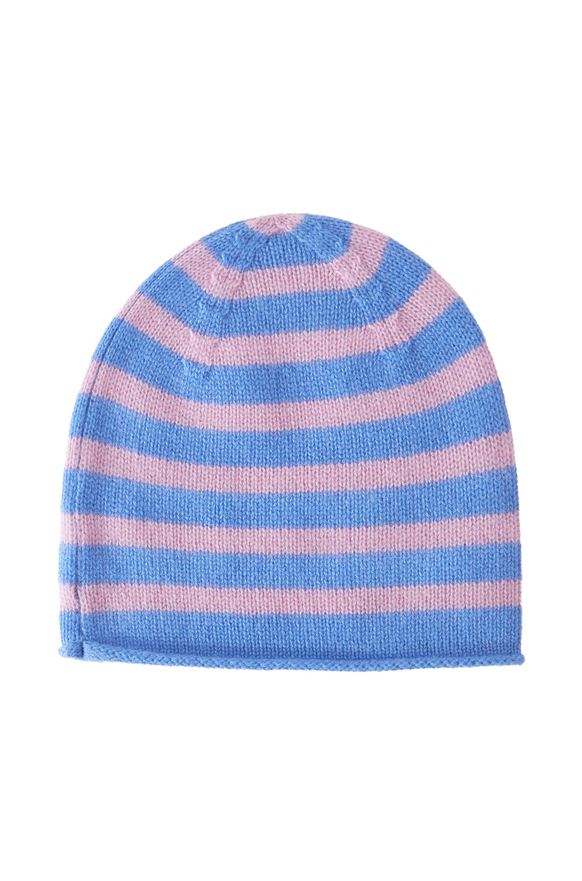 Elsa Beanie Cashmere Contrast-Stripe Beanie