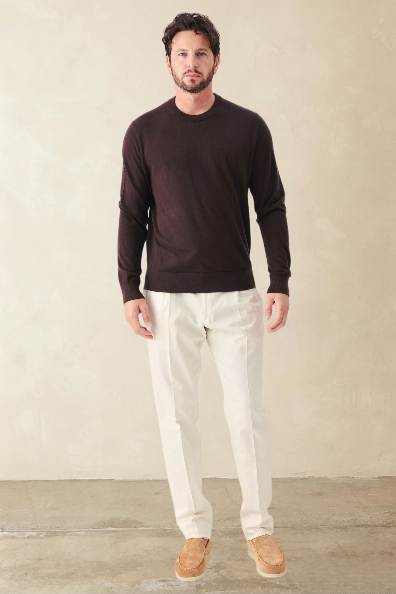 Andrea Tissue Weigth Cashmere Crewneck