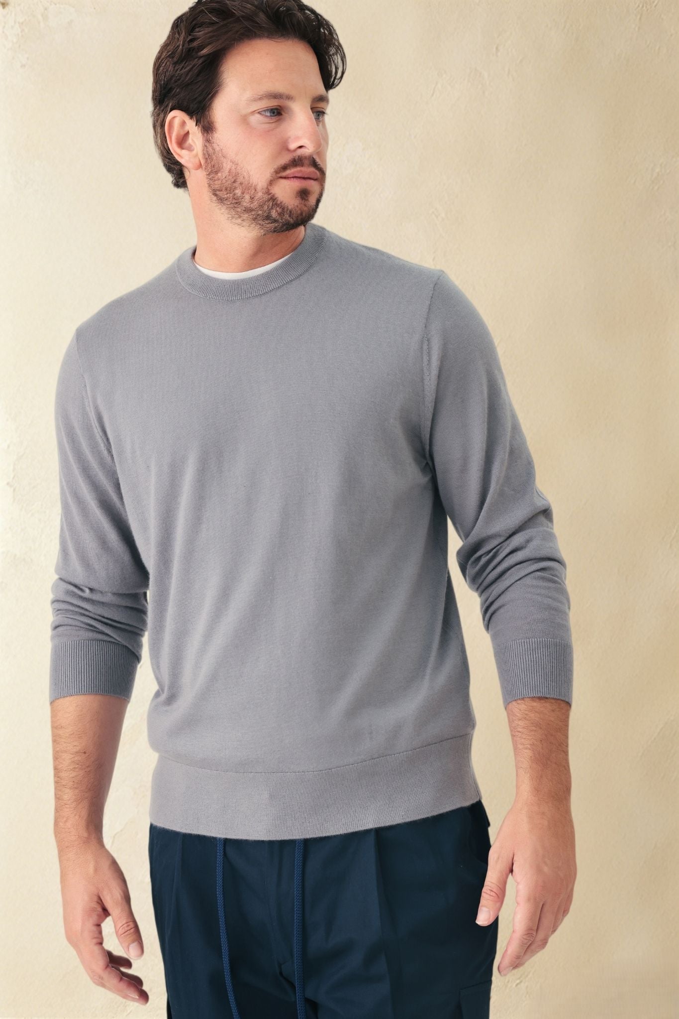 Andrea Tissue Weigth Cashmere Crewneck