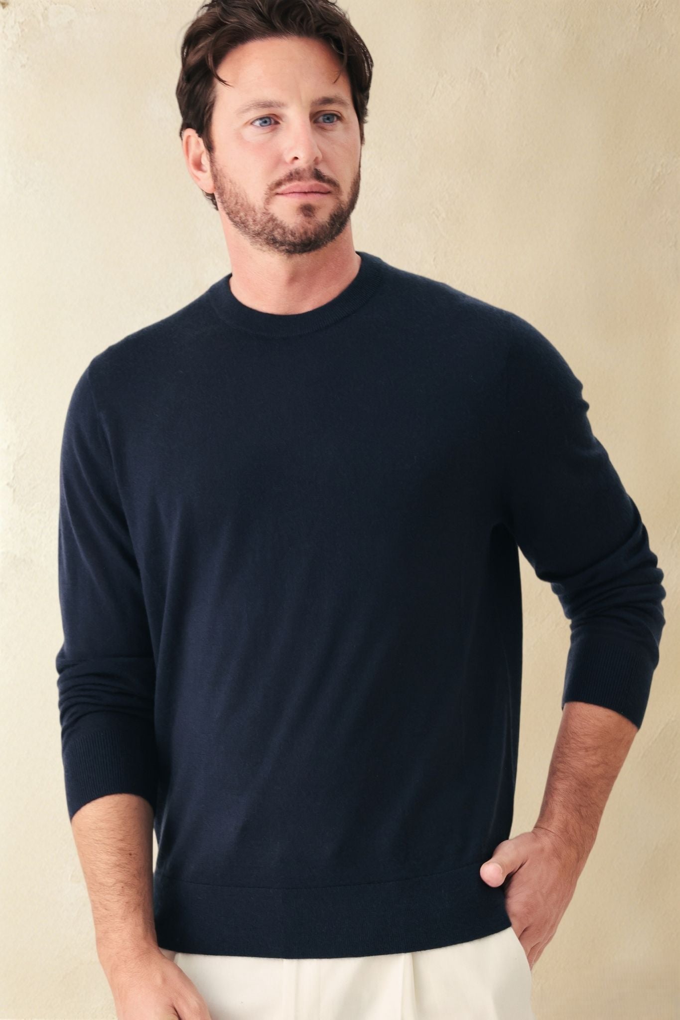 Andrea Tissue Weigth Cashmere Crewneck