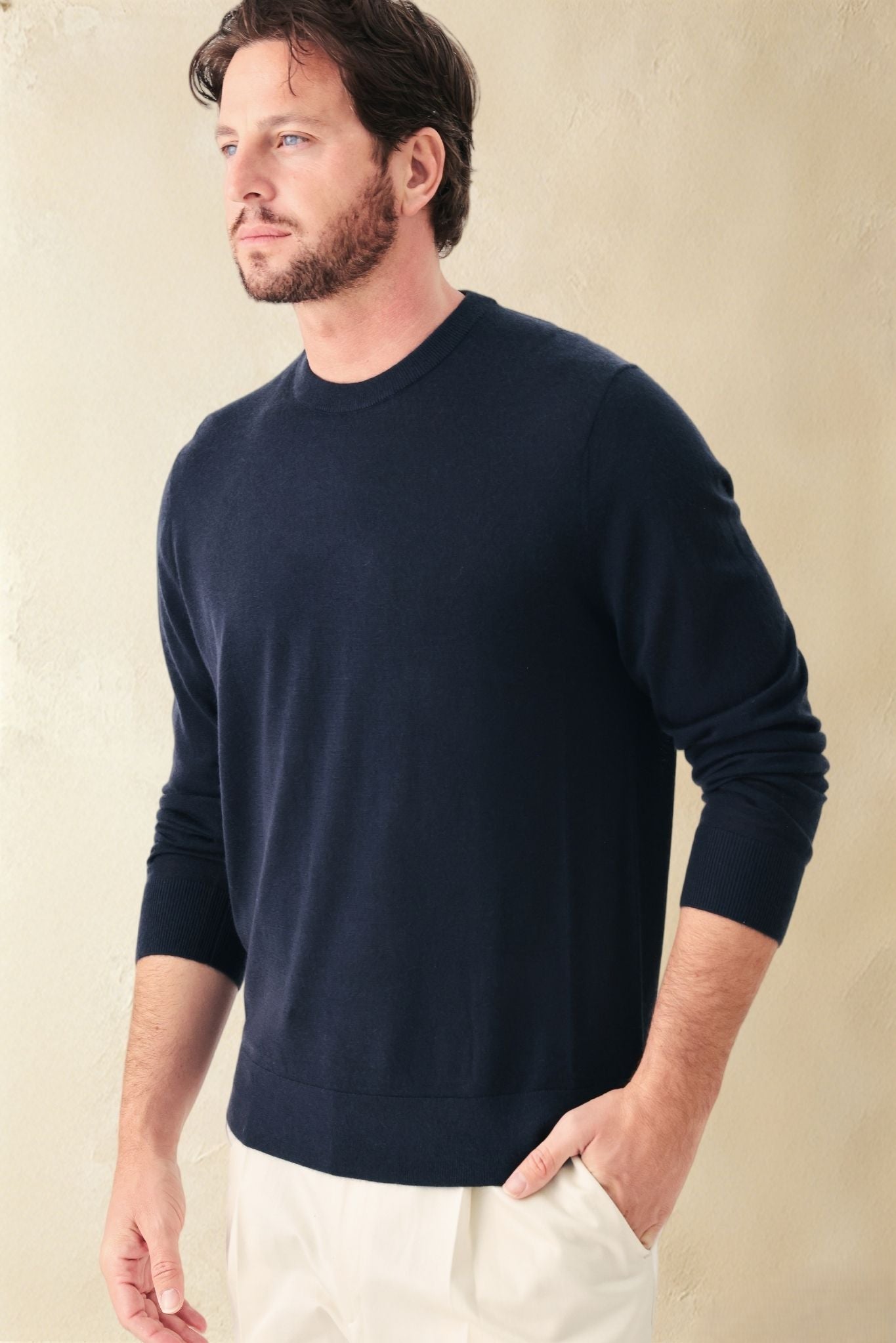 Andrea Tissue Weigth Cashmere Crewneck