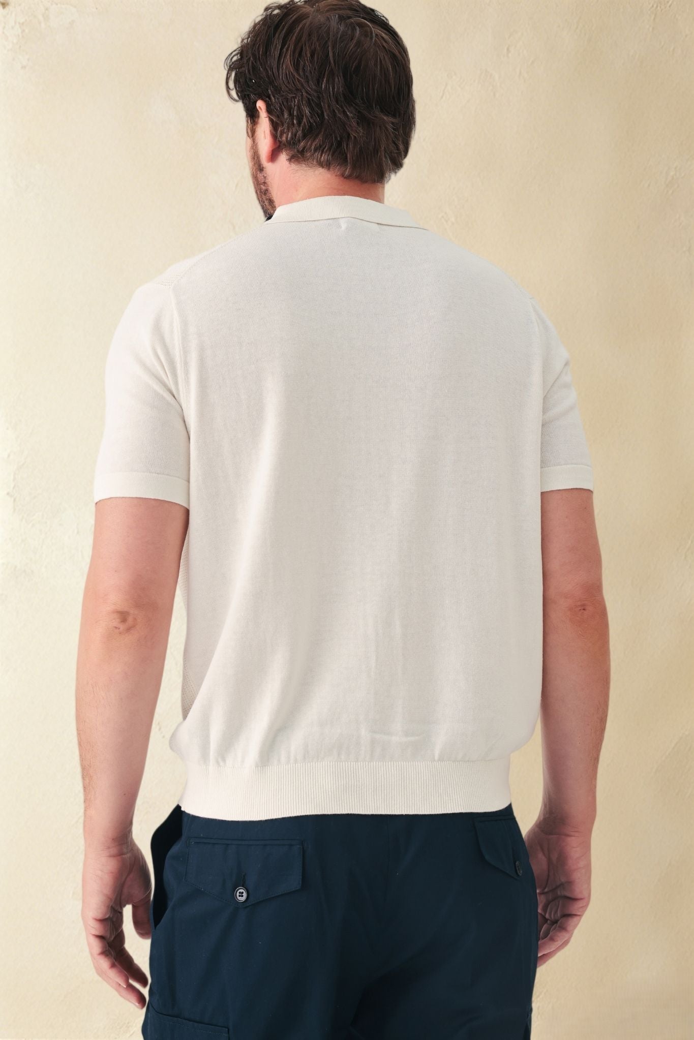 Pietro Silk Linen Blend Short Sleeve Collar Button UP