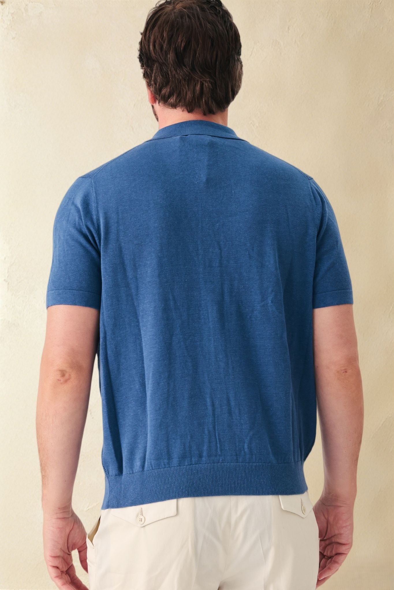 Pietro Silk Linen Blend Short Sleeve Collar Button UP