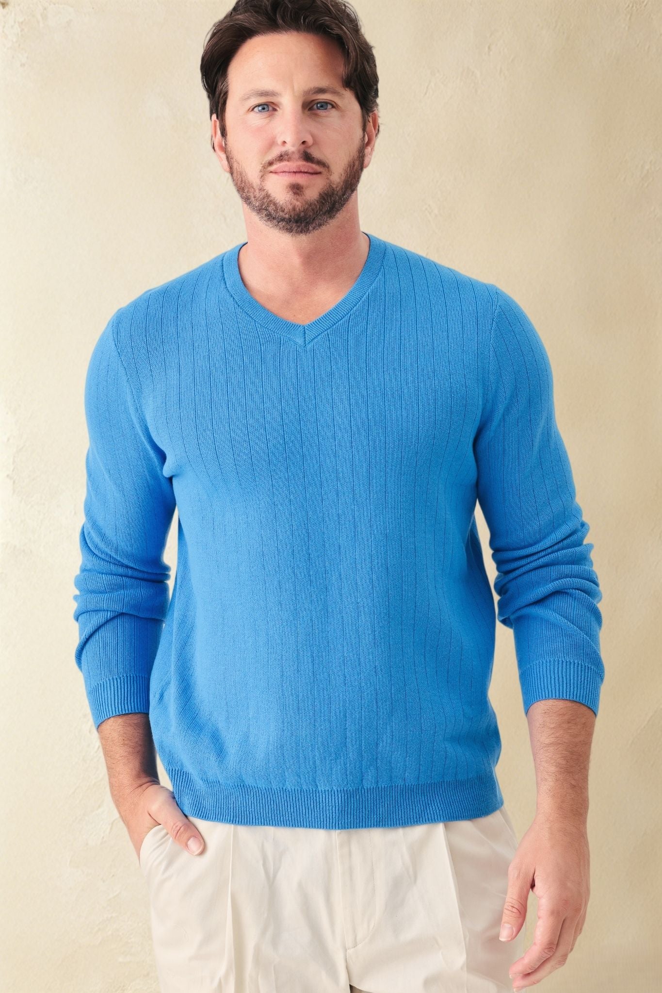 Titus Men's Cotton V Neck Sweater
