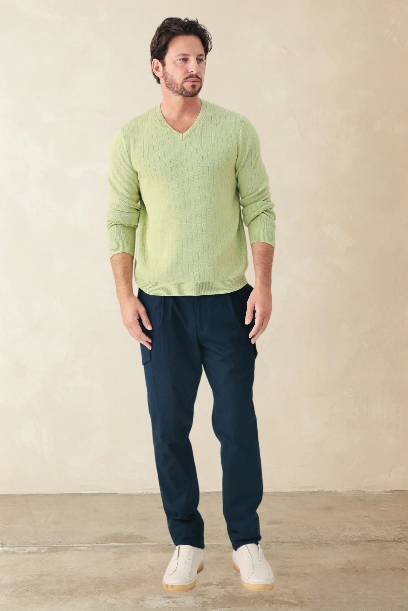 Titus Men's Cotton V Neck Sweater
