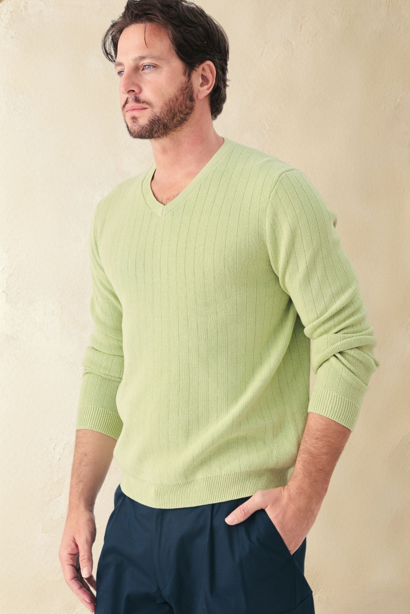 Titus Men's Cotton V Neck Sweater