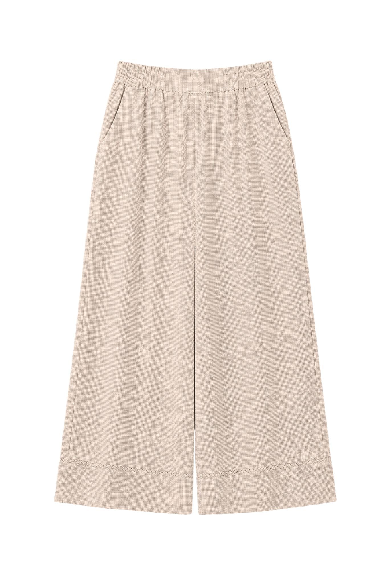Alara Linen Wide Leg Cropped Pant