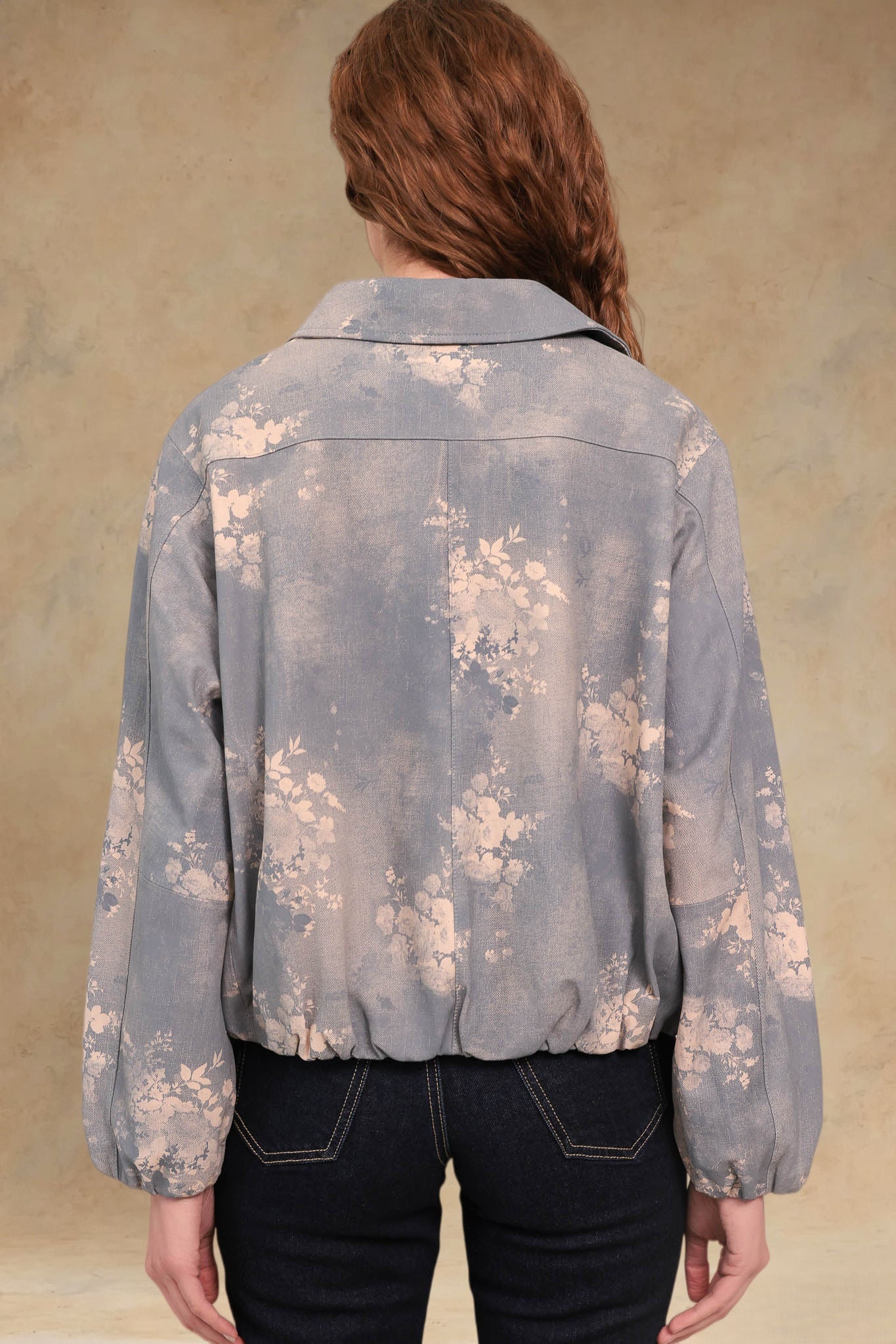 Didi Women's Denim Printed Leather Jacket