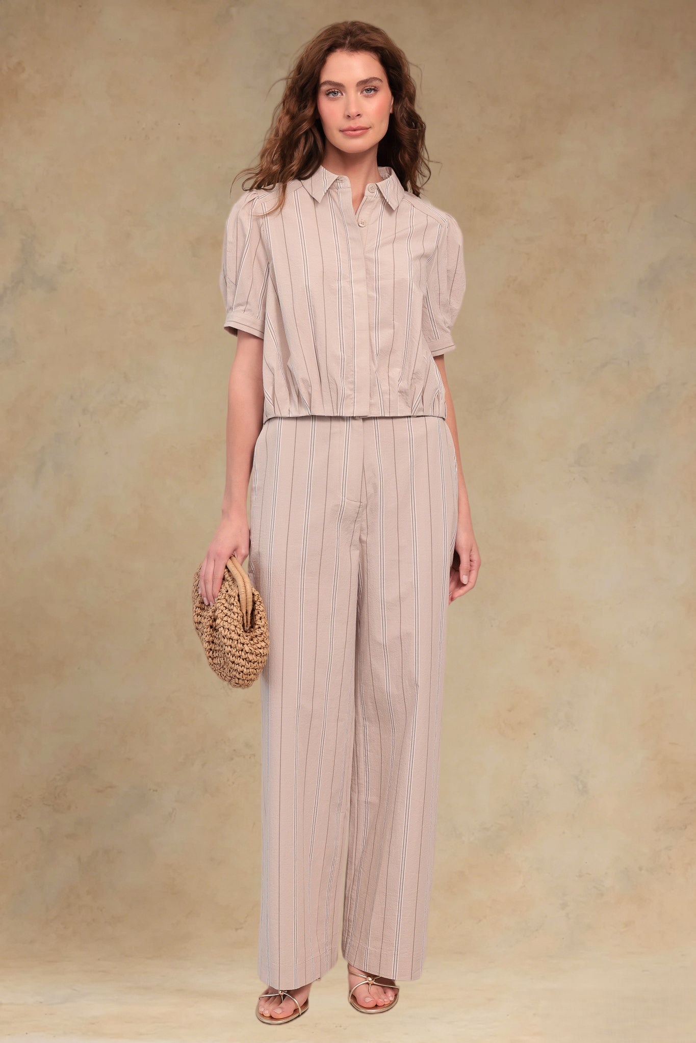 Silva Cotton Striped Puff Sleeve Shirt