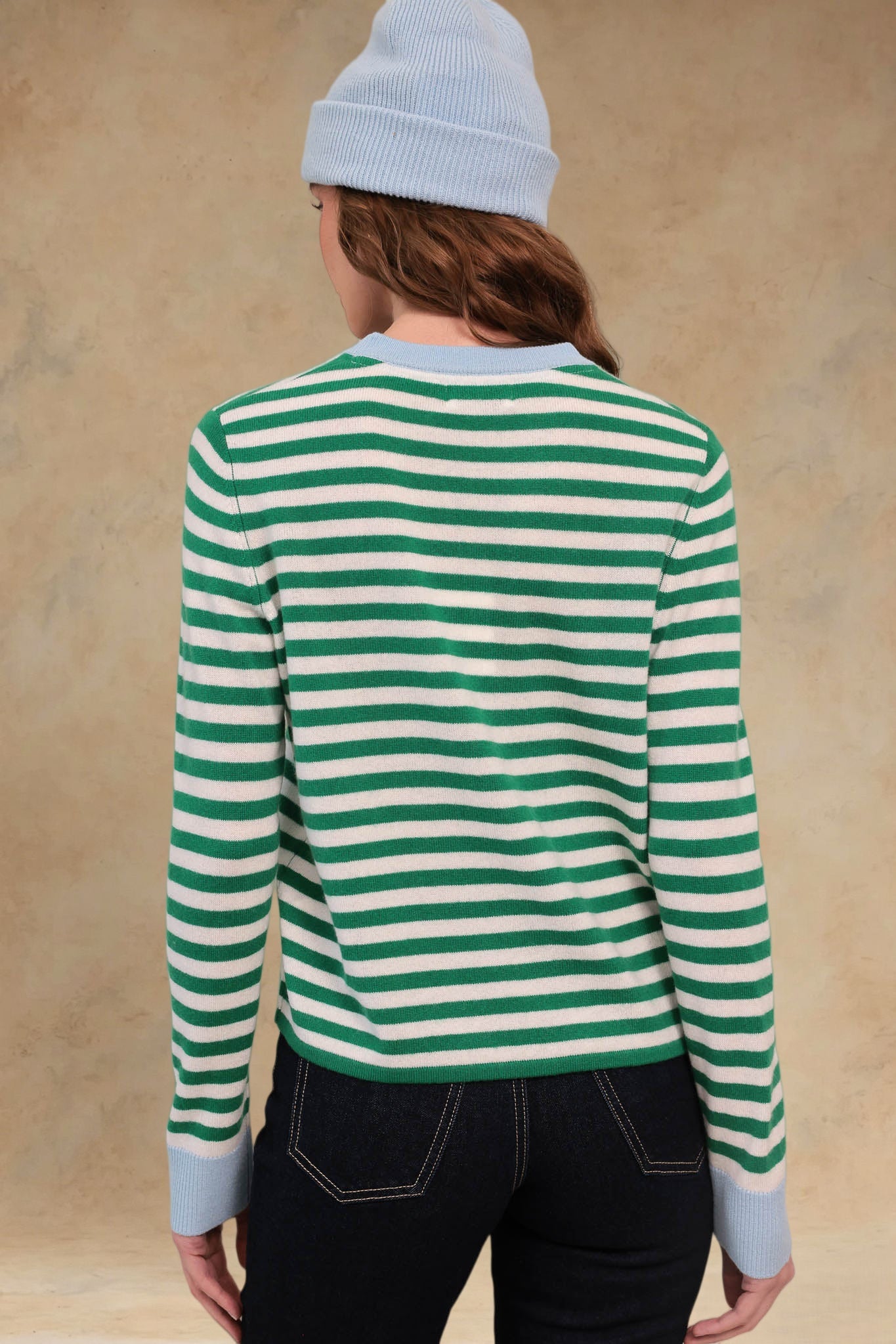 Suzette Cashmere Striped Crew